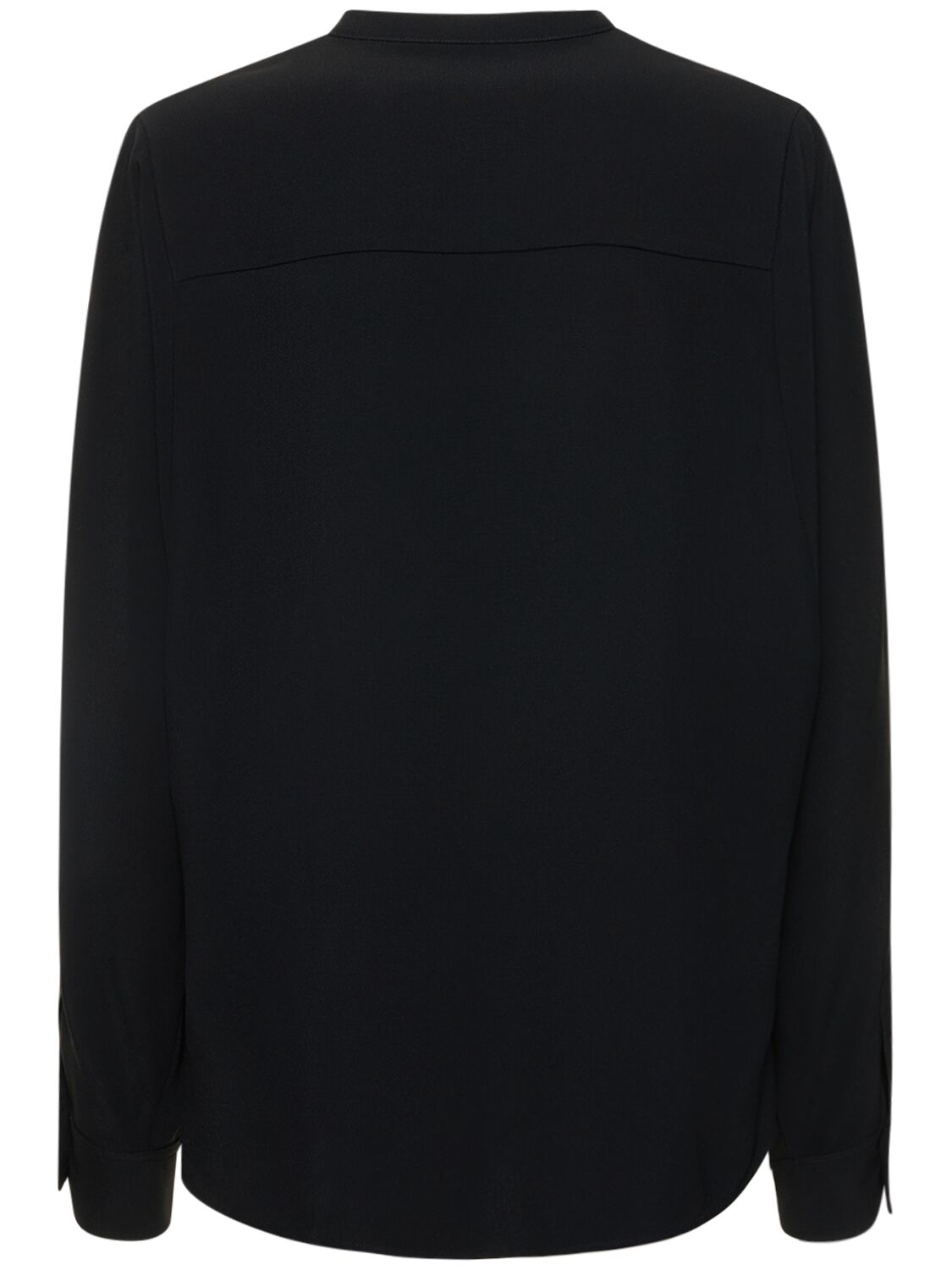Shop Jil Sander Double Viscose Crepe Kimono Sleeve Shirt In Black