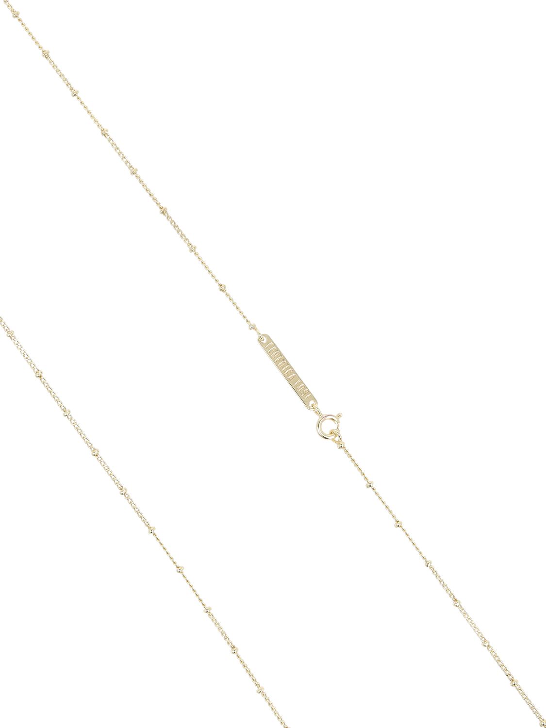 Shop Federica Tosi Lace Camille Long Chain Necklace In Gold