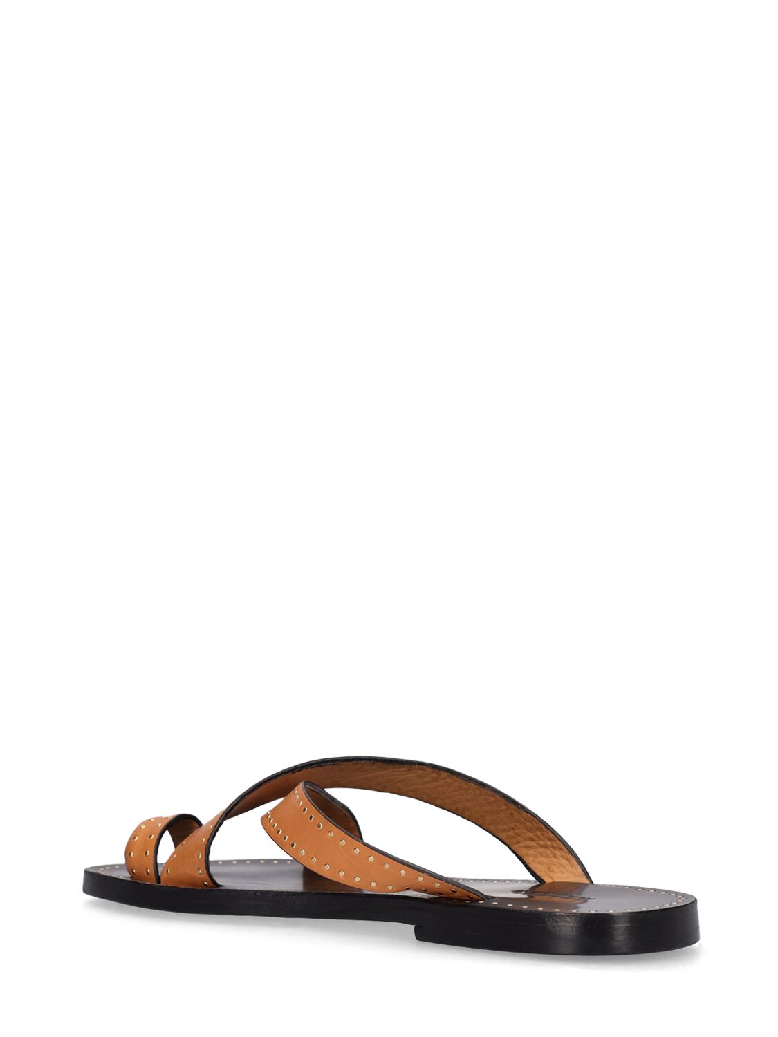 Shop Isabel Marant 10mm Jinsay Leather Flat Sandals In Natural