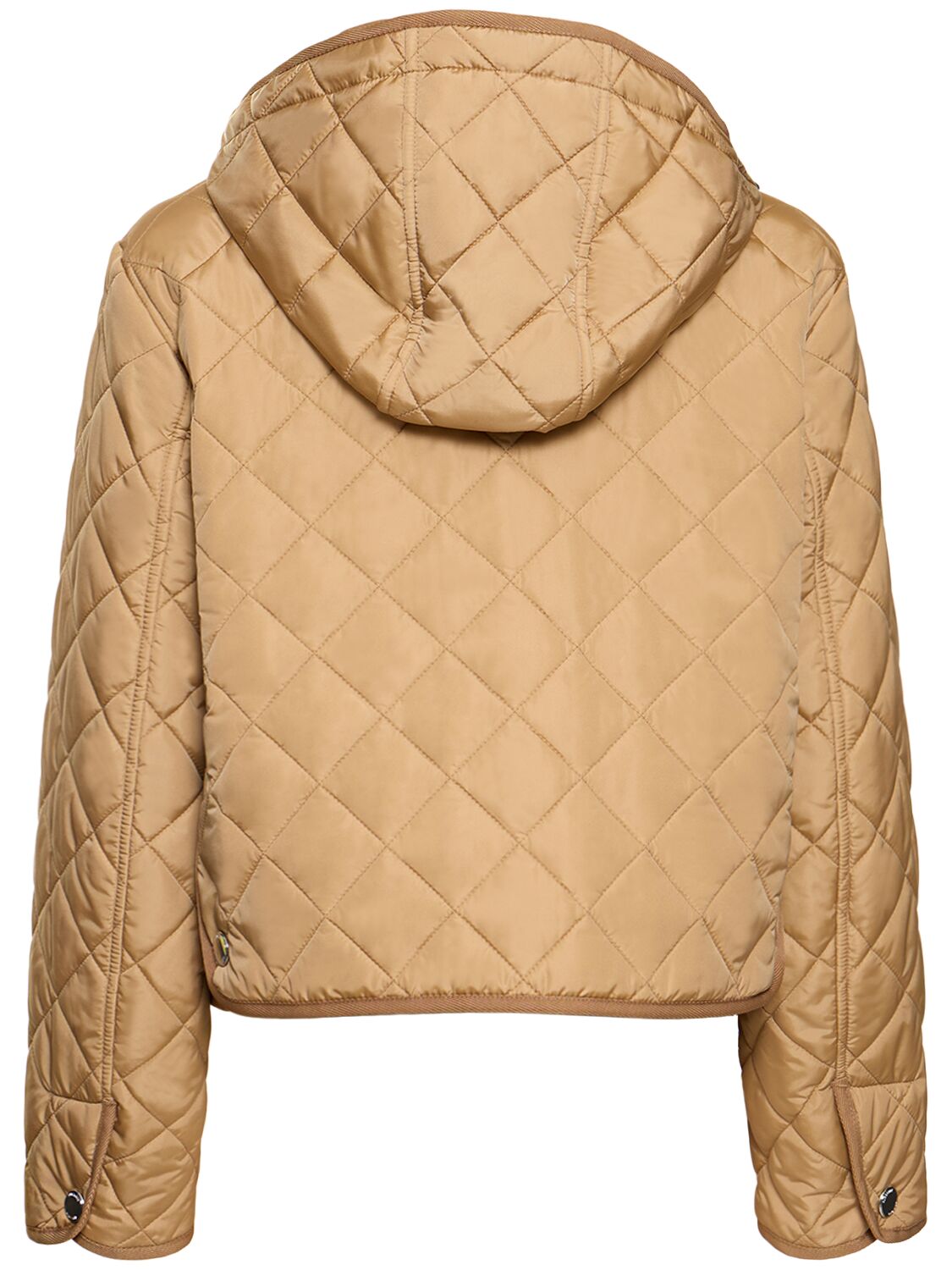 Shop Burberry Humbie Quilted Nylon Hooded Jacket In Archive Beige