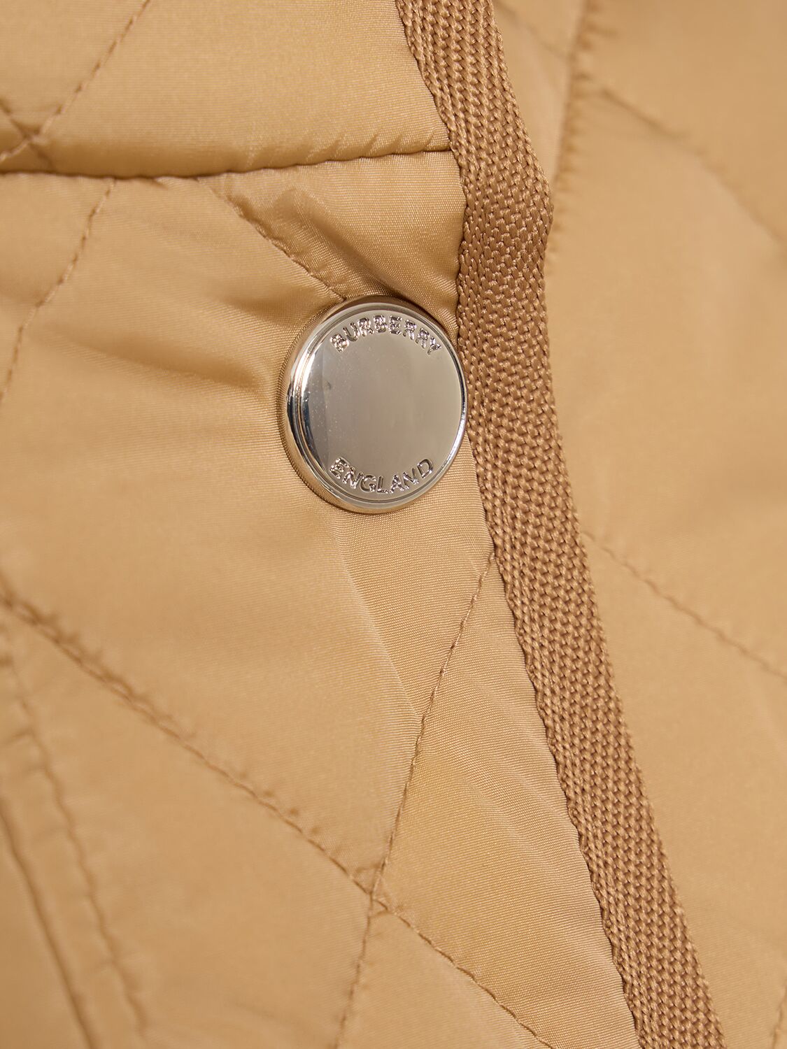 Shop Burberry Humbie Quilted Nylon Hooded Jacket In Archive Beige