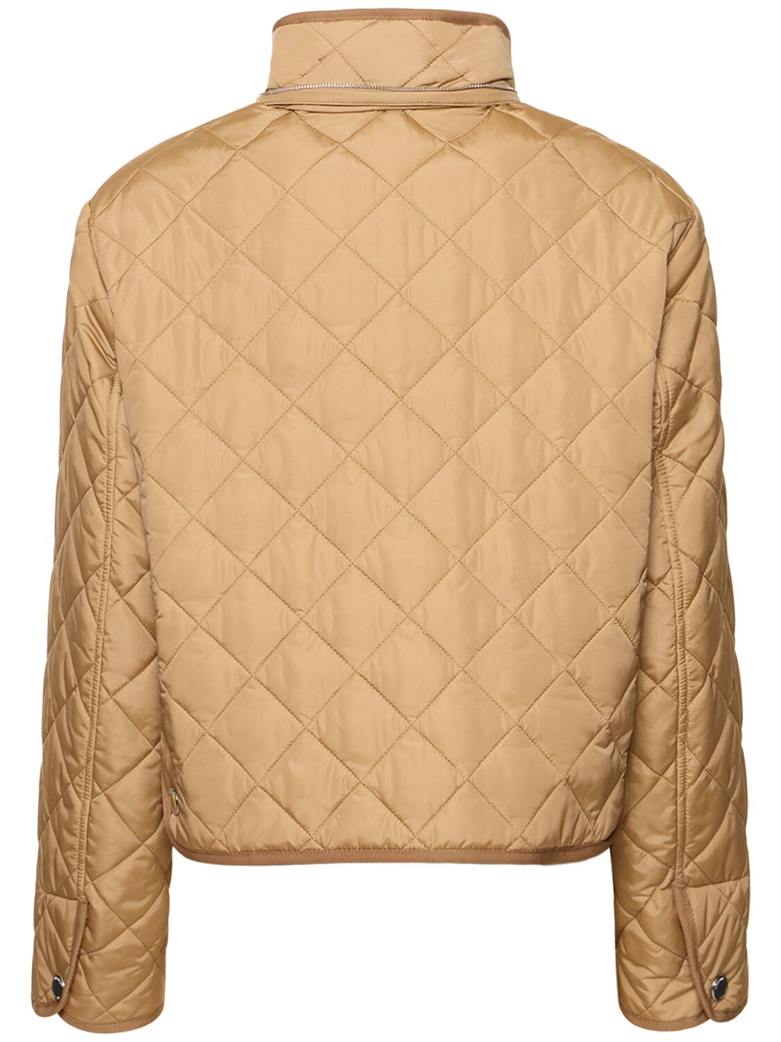 Shop Burberry Humbie Quilted Nylon Hooded Jacket In Archive Beige