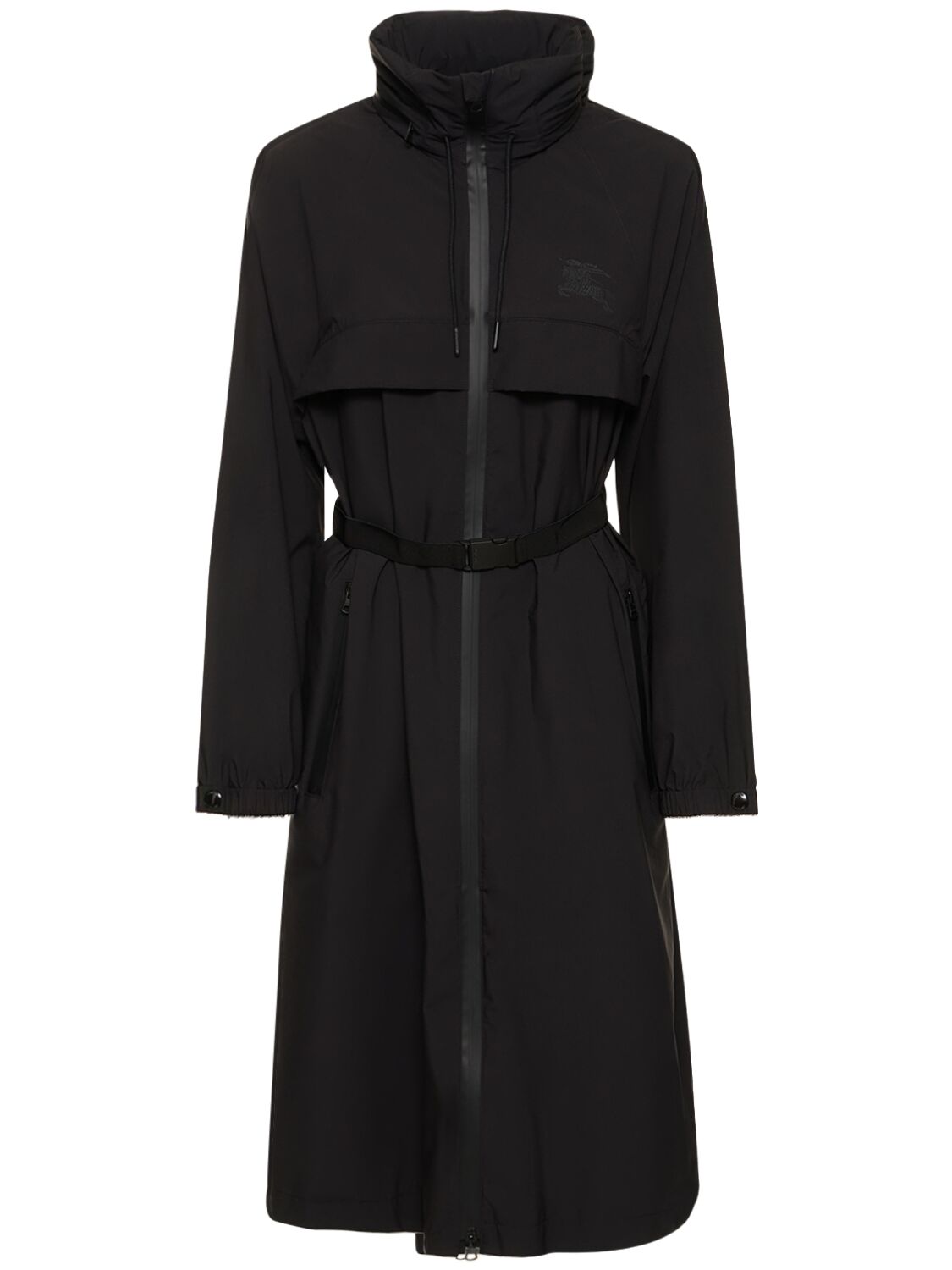 Shop Burberry Edenthorpe Hooded Long Rain Jacket In Black