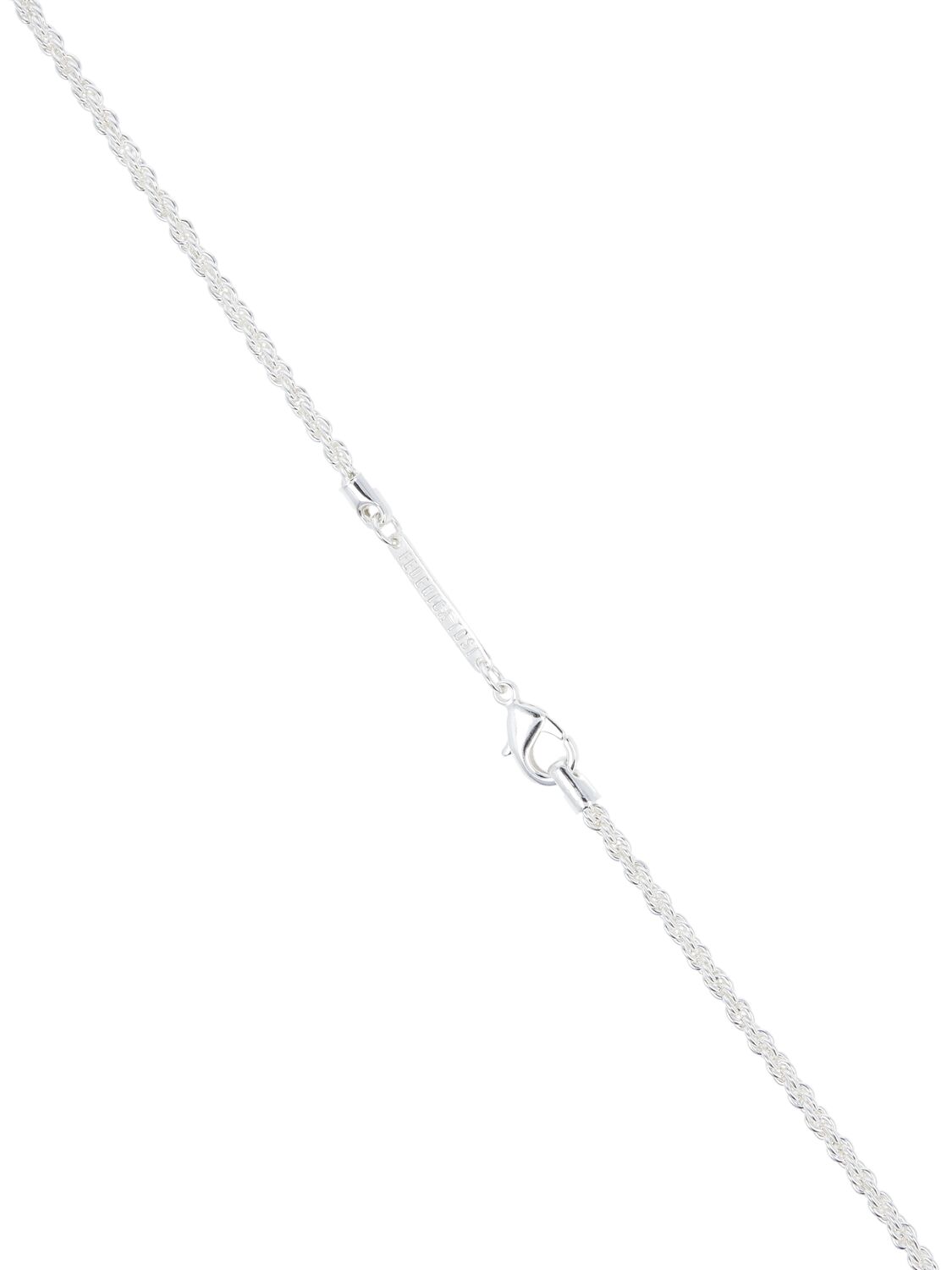 Shop Federica Tosi Lace Grace Long Mini Chain Necklace In Silver
