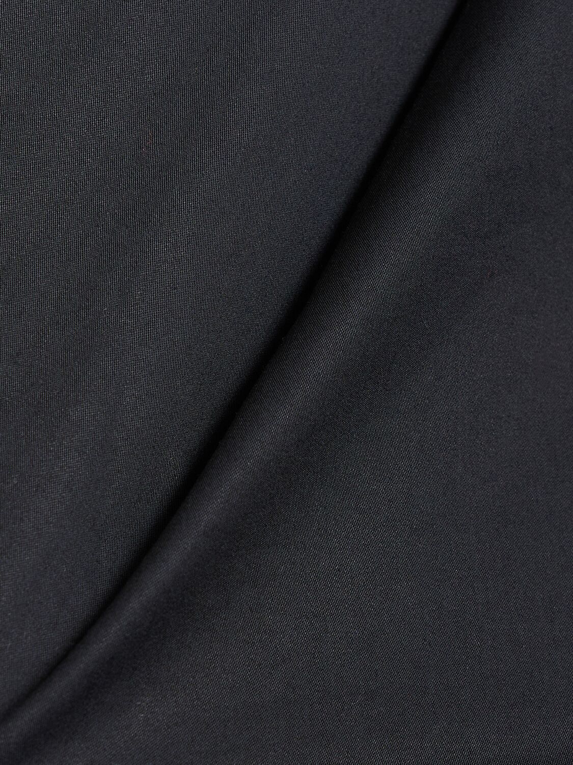 Shop Roland Mouret Asymmetric Cotton Poplin Midi Dress In Black