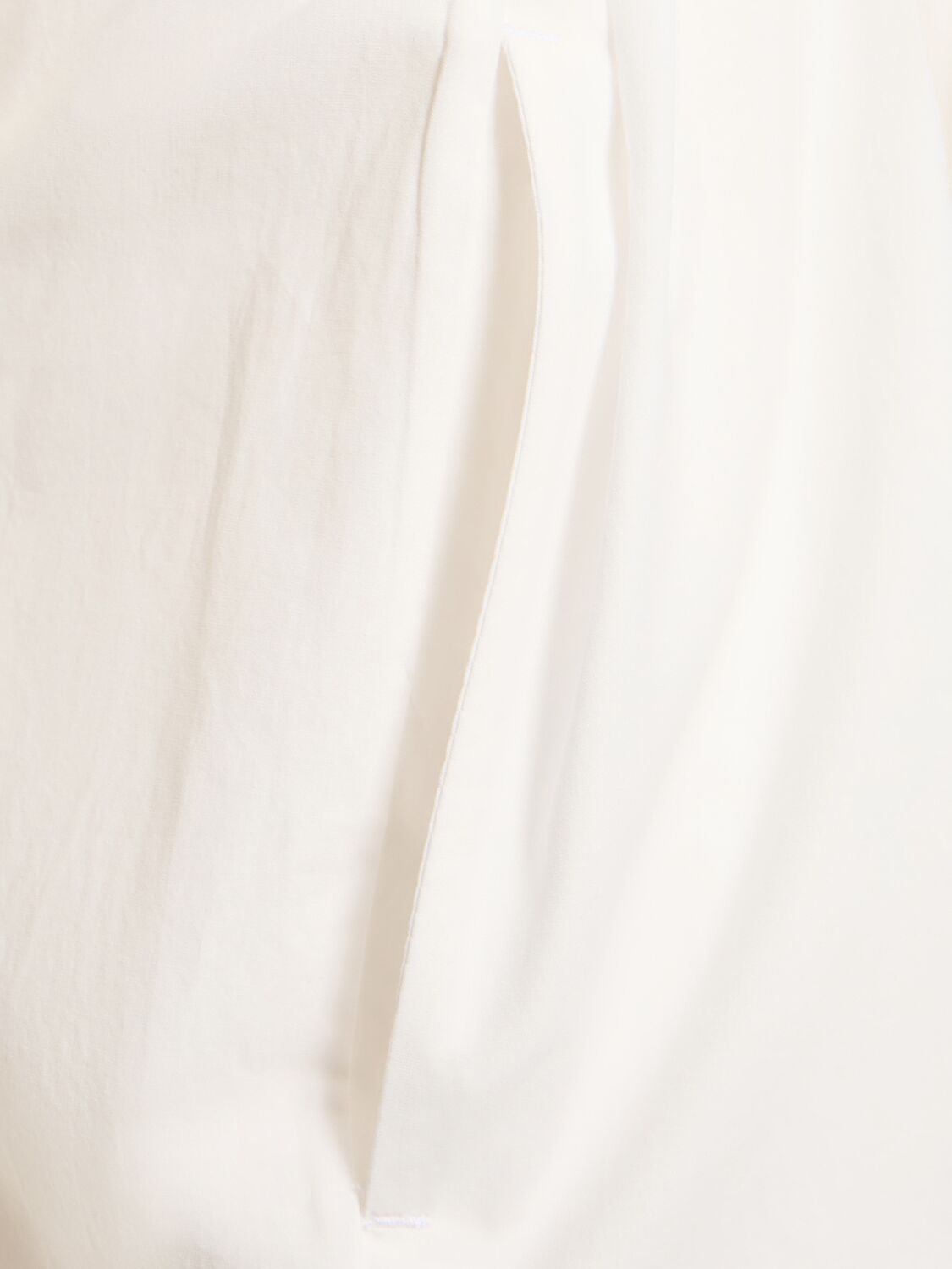 Shop Brunello Cucinelli Belted Cotton Poplin Midi Dress In White