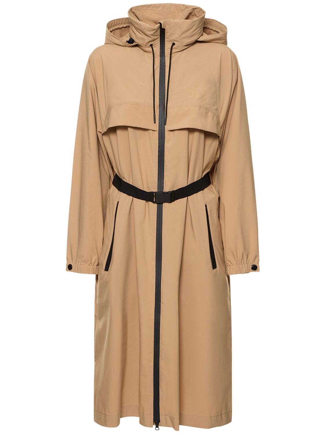 Shop Burberry Edenthorpe Hooded Long Rain Jacket In Archive Beige