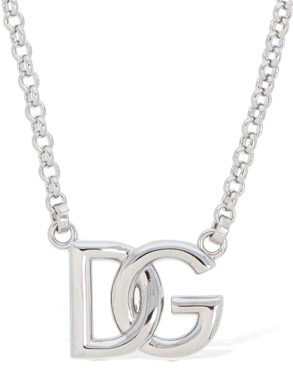Dolce & Gabbana Dg Logo项链 In Silver