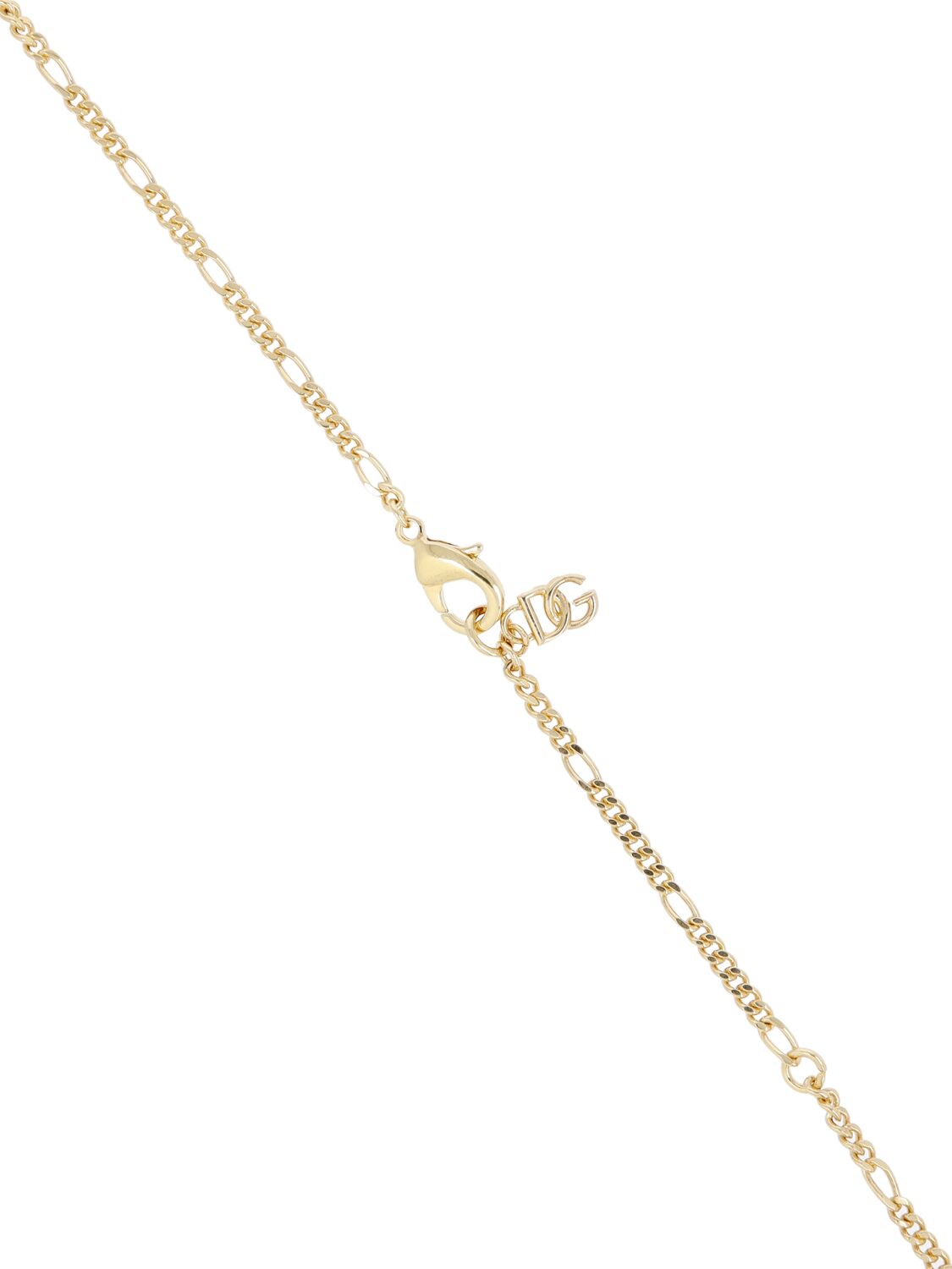 Shop Dolce & Gabbana Crucifix Charm Long Necklace In Gold