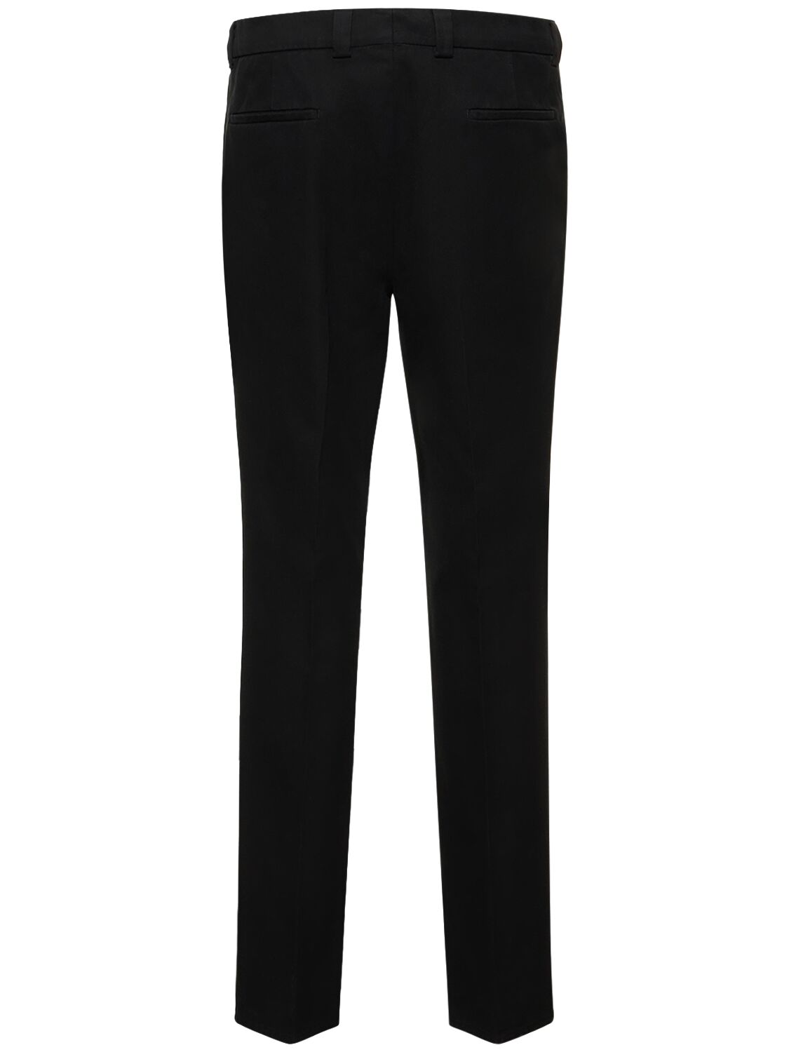 Shop Brunello Cucinelli Cotton Gabardine Straight Pants In Black