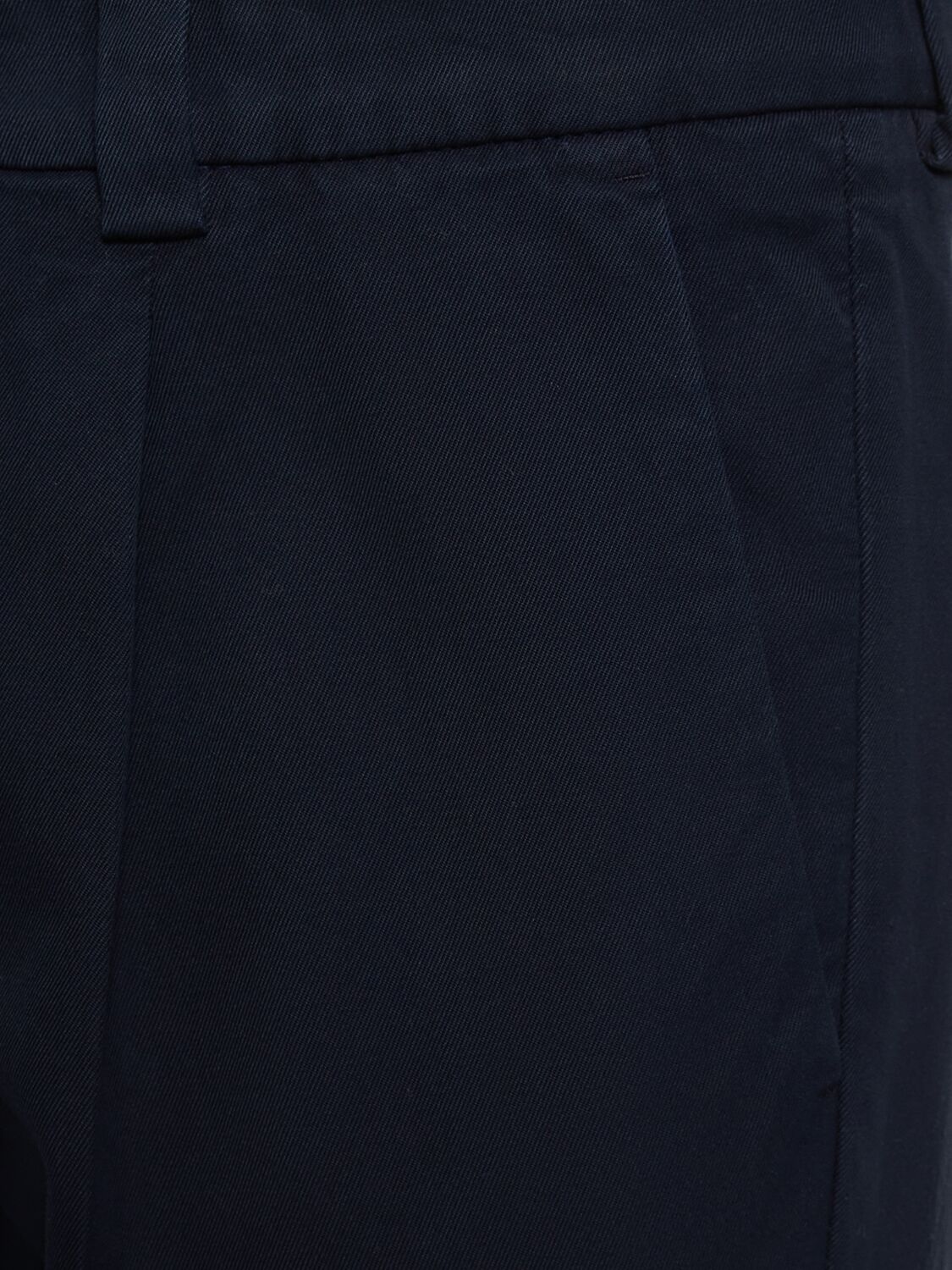 Shop Brunello Cucinelli Cotton Gabardine Straight Pants In Navy
