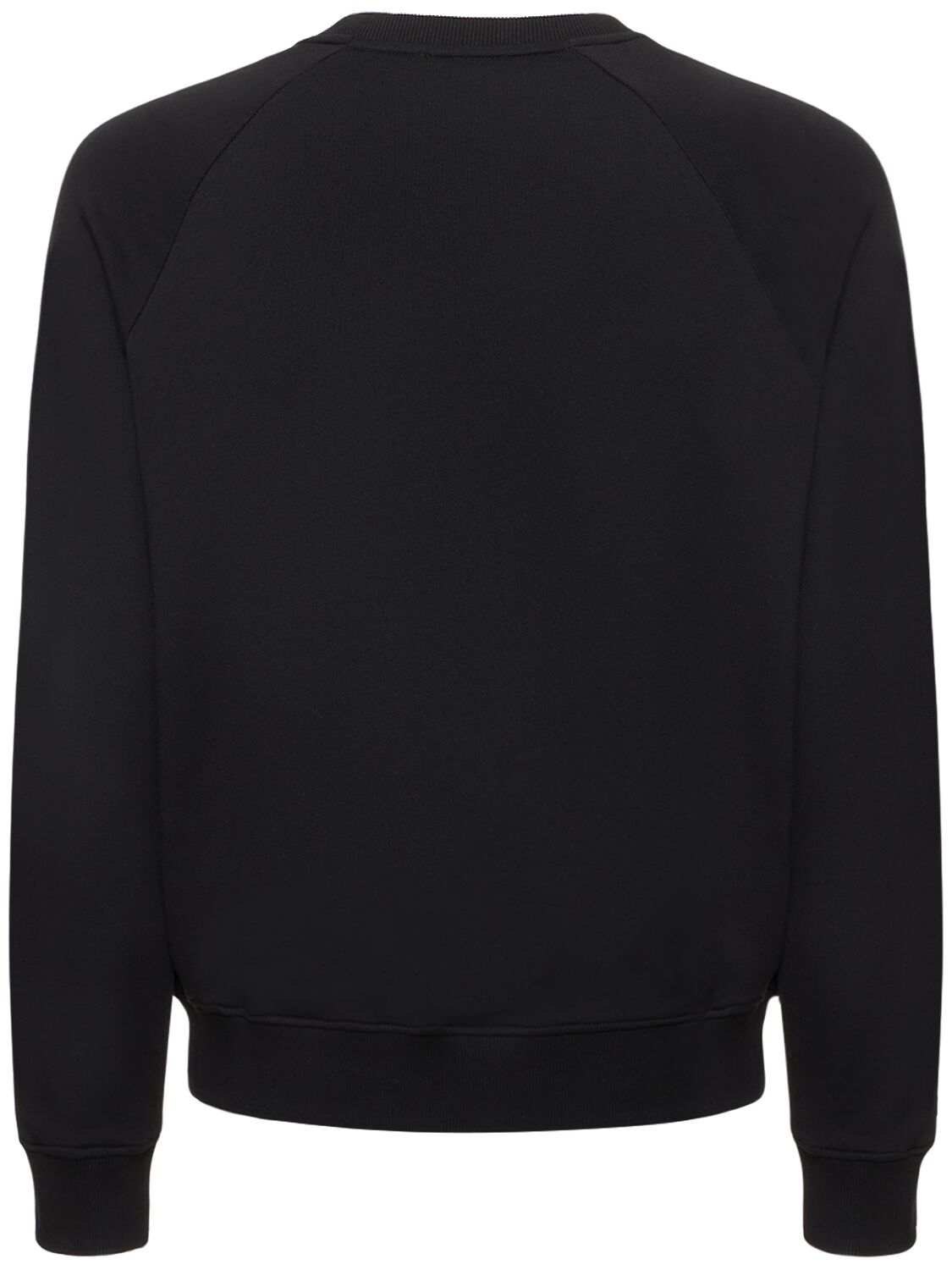 Shop Balmain Flocked & Foiled Logo Sweatshirt In Black,silver