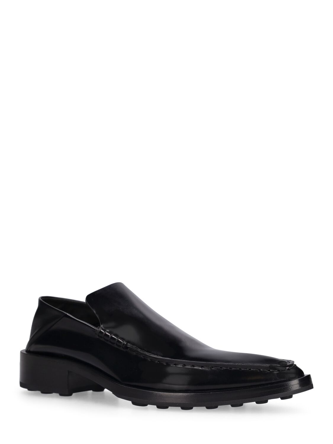 Shop Jil Sander 20mm Leather Loafers In Black