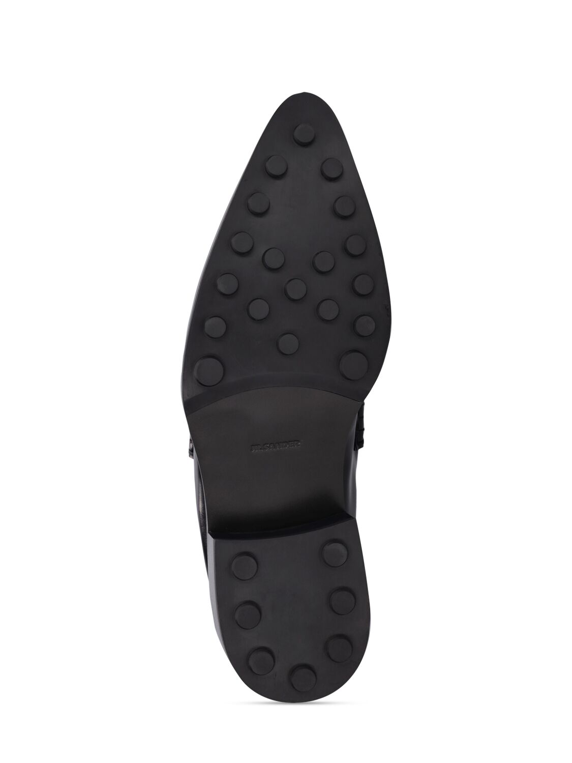 Shop Jil Sander 20mm Leather Loafers In Black