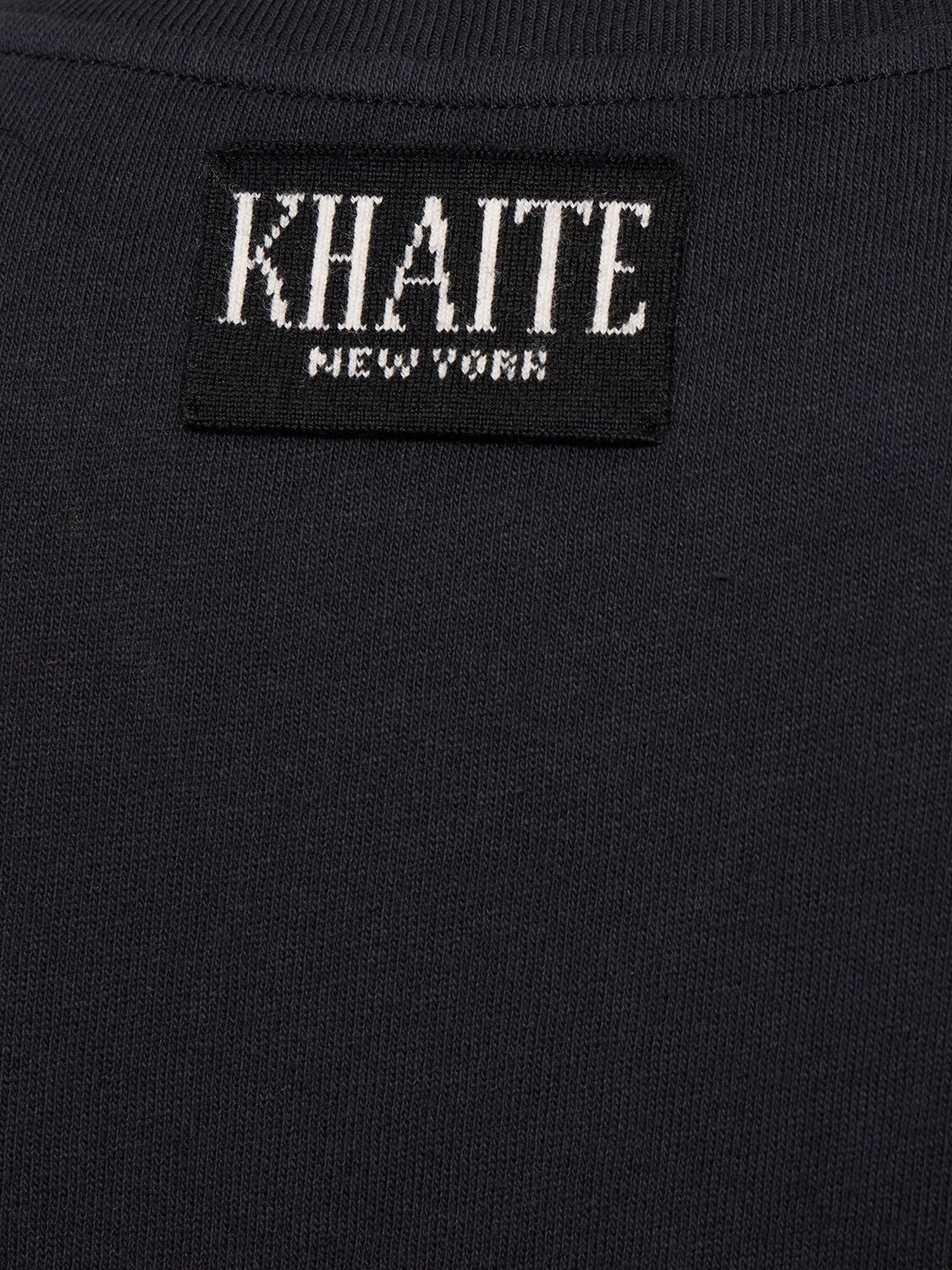 Shop Khaite Emmylou Cotton Jersey T-shirt In Black