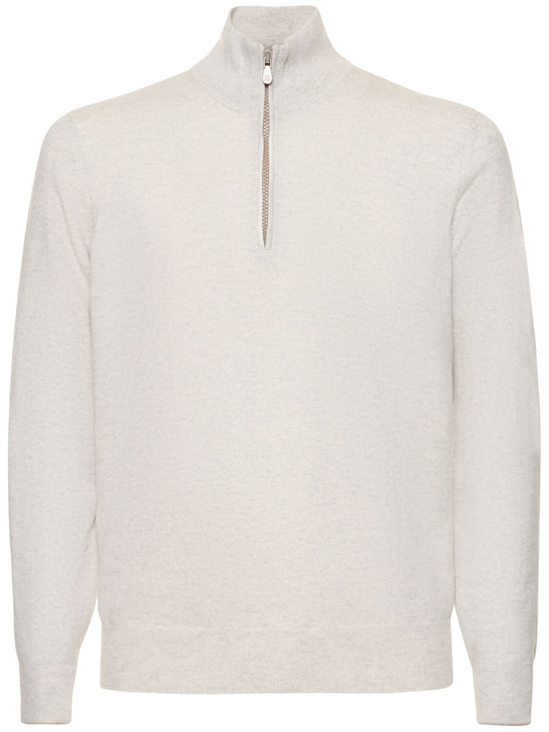 Half Zip Cashmere Turtleneck Sweater – MEN > CLOTHING > KNITWEAR