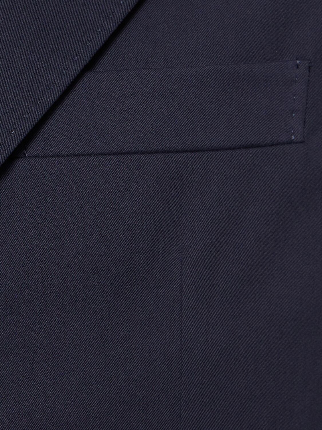 Shop Brunello Cucinelli Cotton & Wool Gabardine Suit In Navy