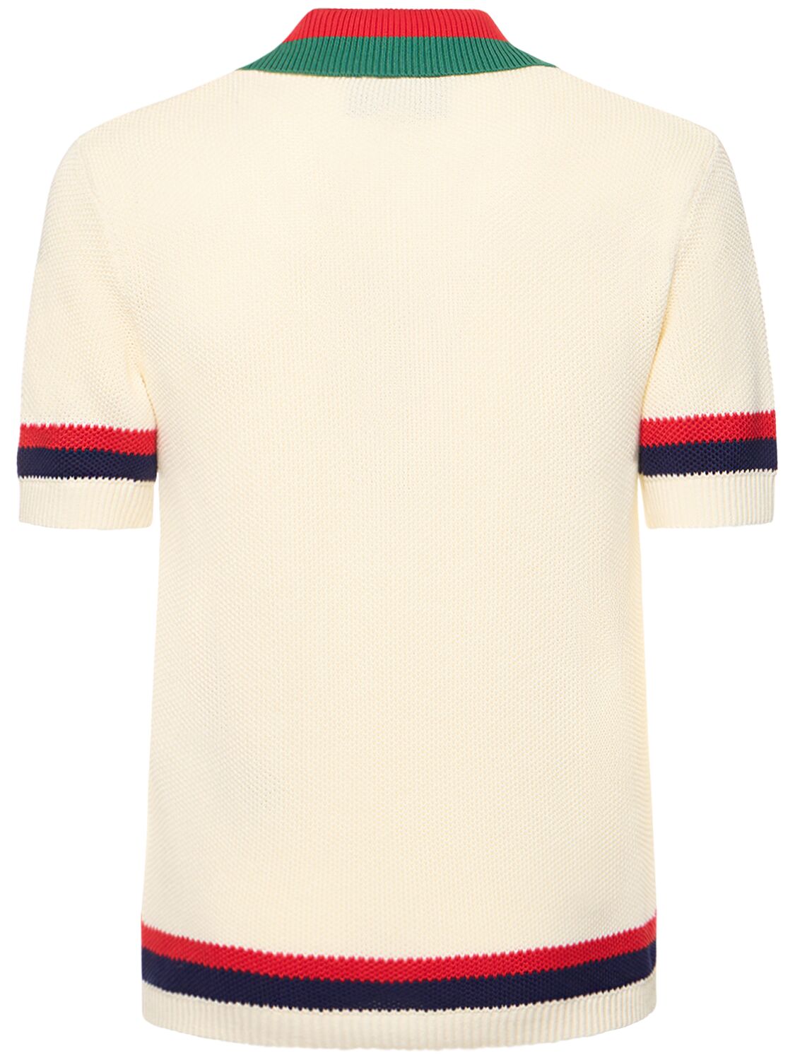 GUCCI Striped Webbing Oversized Polo Shirt For Men White 623242-XJCGQ- -  KICKS CREW