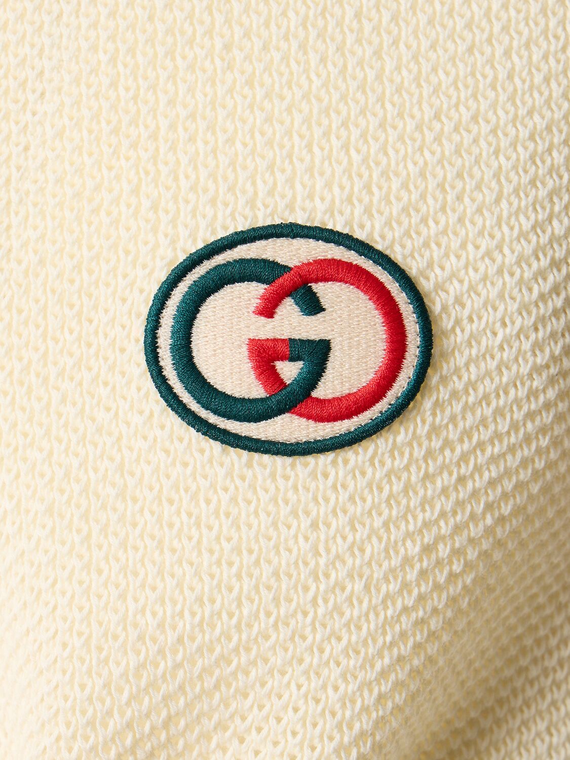 Shop Gucci Stretch Cotton Polo Shirt W/ Web Detail In Elfenbein,bunt