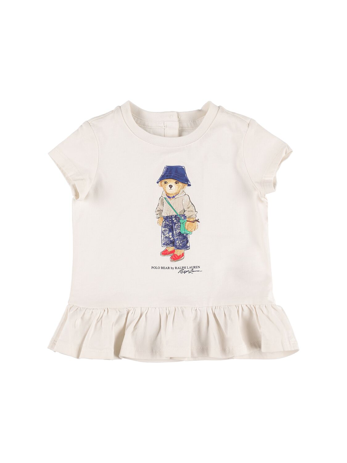 Ralph Lauren Babies' Bear Print Cotton Jersey T-shirt