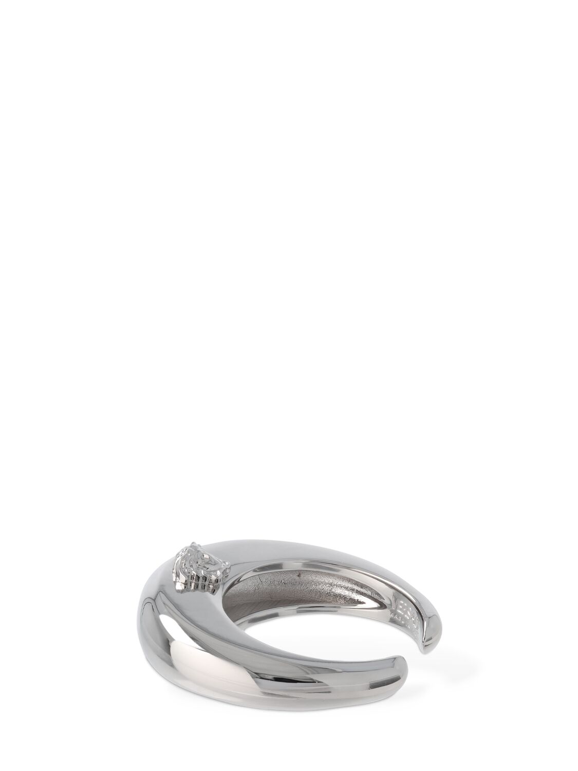 Shop Versace Galaxy Moon Ring In Silver