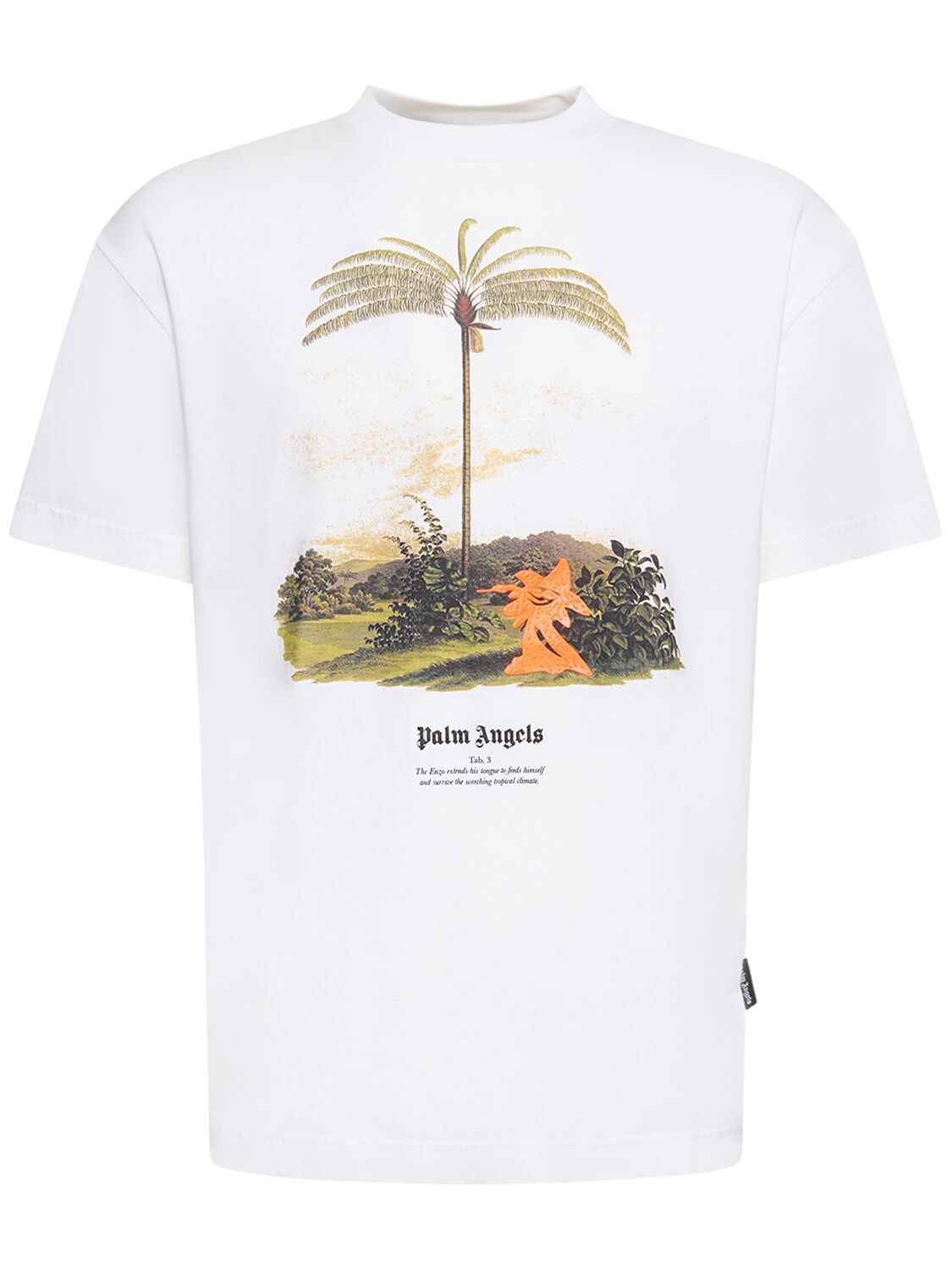 PALM ANGELS ENZO FROM THE TROPICS COTTON T-SHIRT