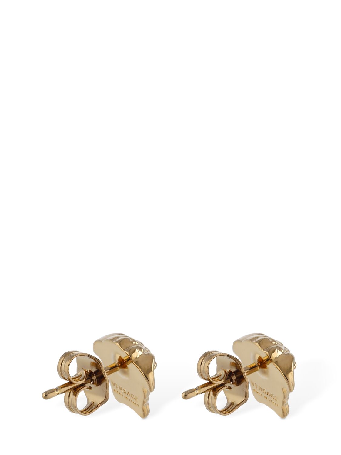 Shop Versace Medusa Stud Earrings In Gold