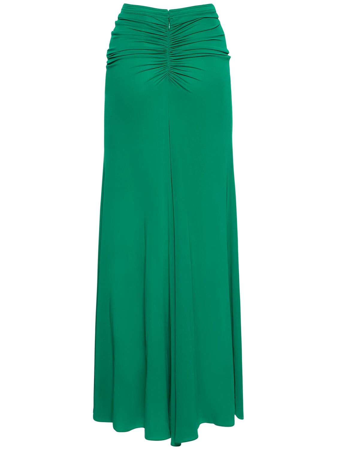 Rabanne Gathered Maxi Skirt In Green