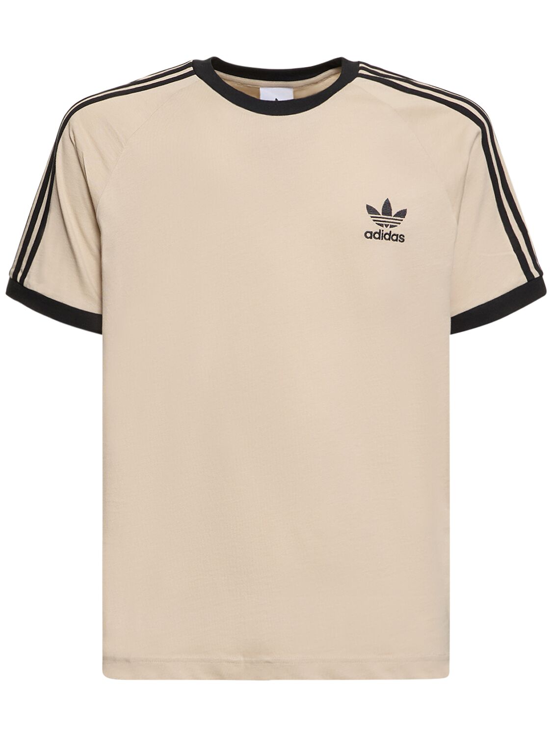 Roux Cena Detector Adidas Originals Logo-embroidered Cotton-jersey T-shirt In Neturals |  ModeSens