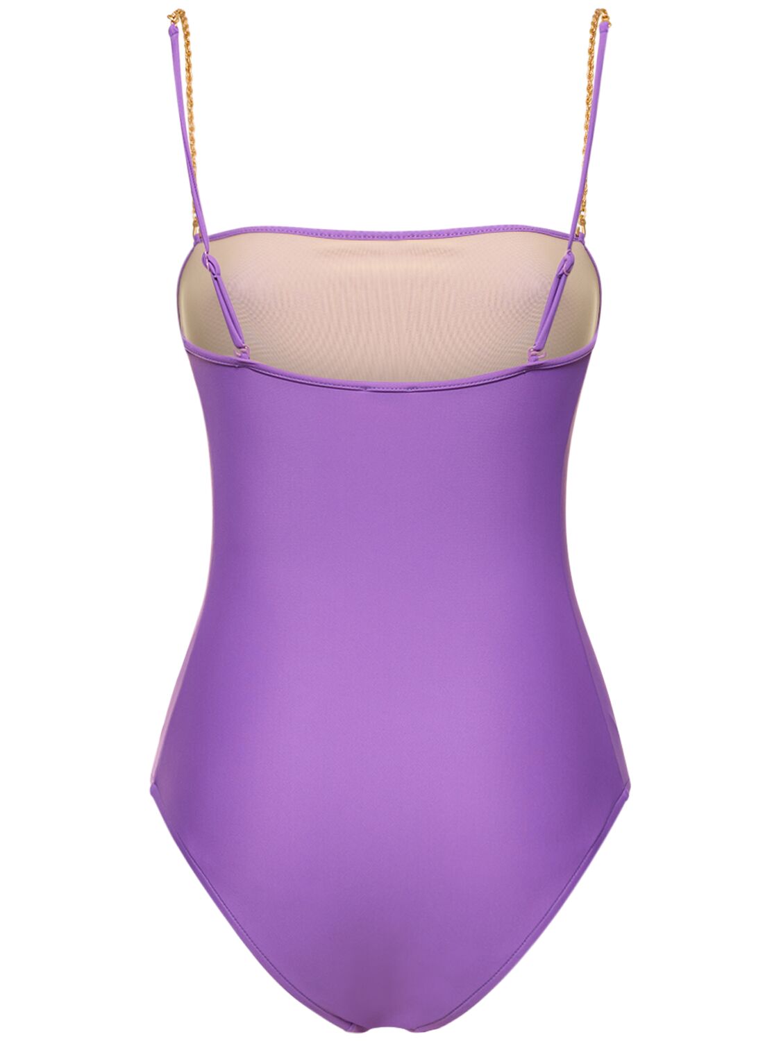 Shop Dolla Paris Lola One Piece Swimsuit W/chain Straps In Purple