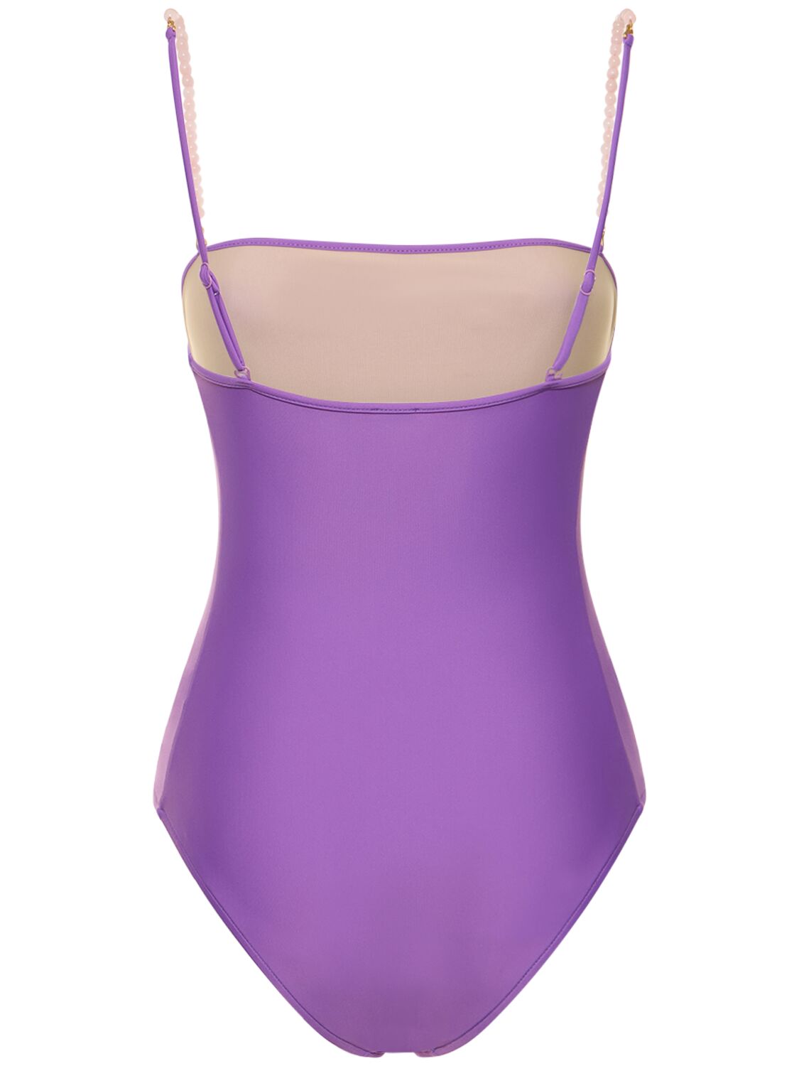 Shop Dolla Paris Lola One Piece Swimsuit W/beaded Straps In Purple
