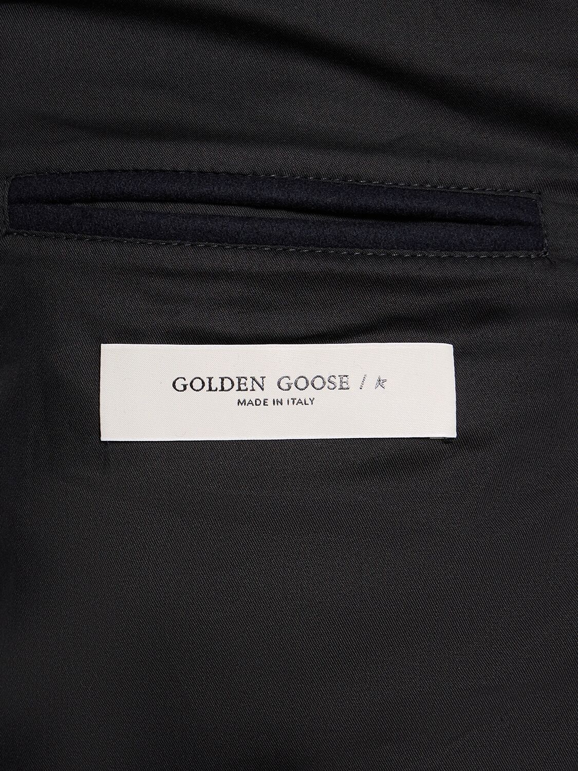 Shop Golden Goose Compact Wool Blend Bomber Jacket In Dark Blue