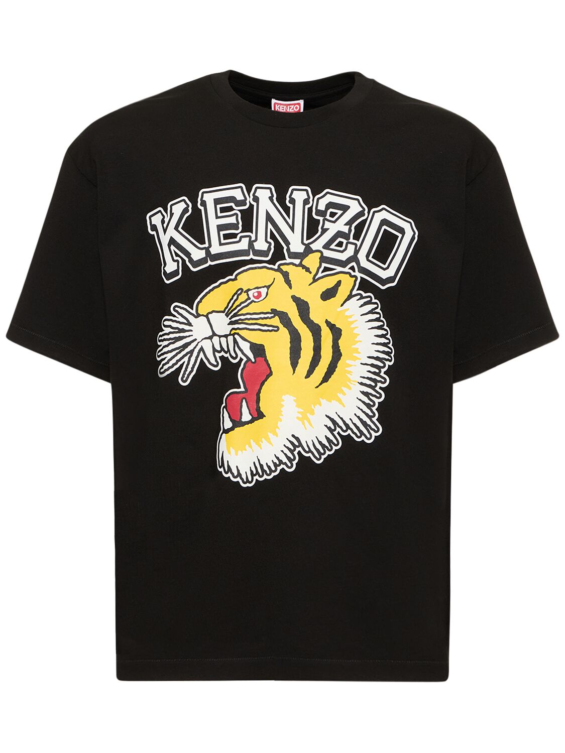 Kenzo Tiger Varsity Oversize Cotton Graphic T-shirt In Nero | ModeSens