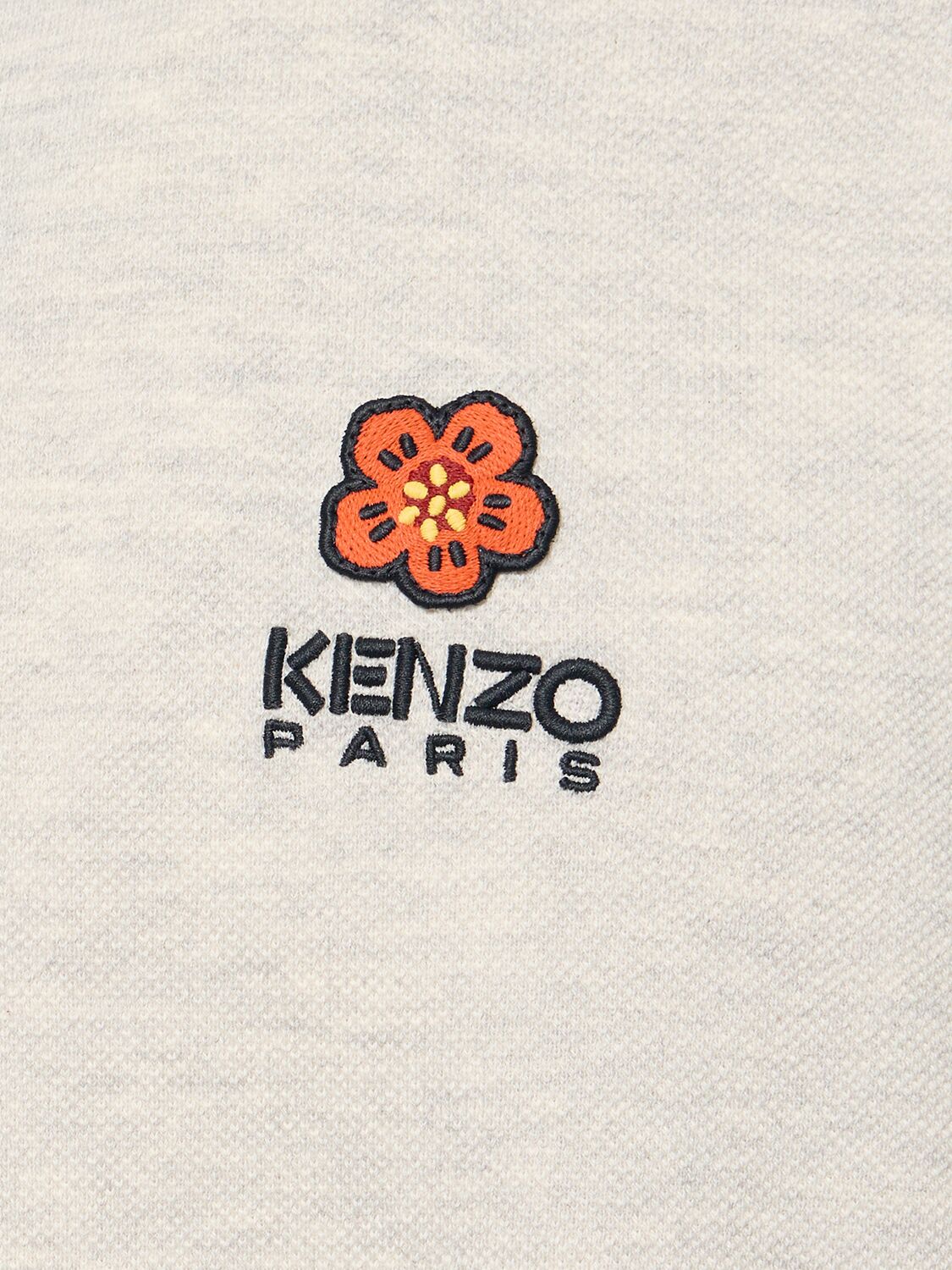 Shop Kenzo Boke Logo Cotton Piquet Polo In Grey