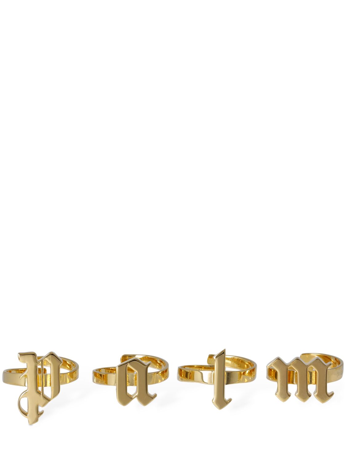 Palm Angels Gold Band Ring Set