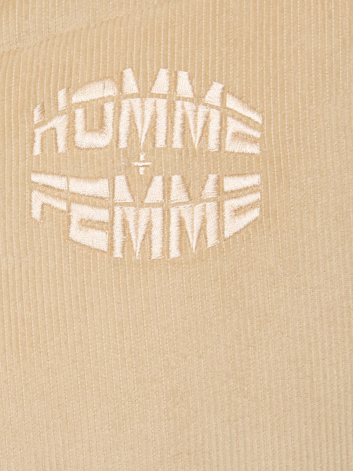 Shop Homme + Femme La Corduroy Puffer Vest In Brown