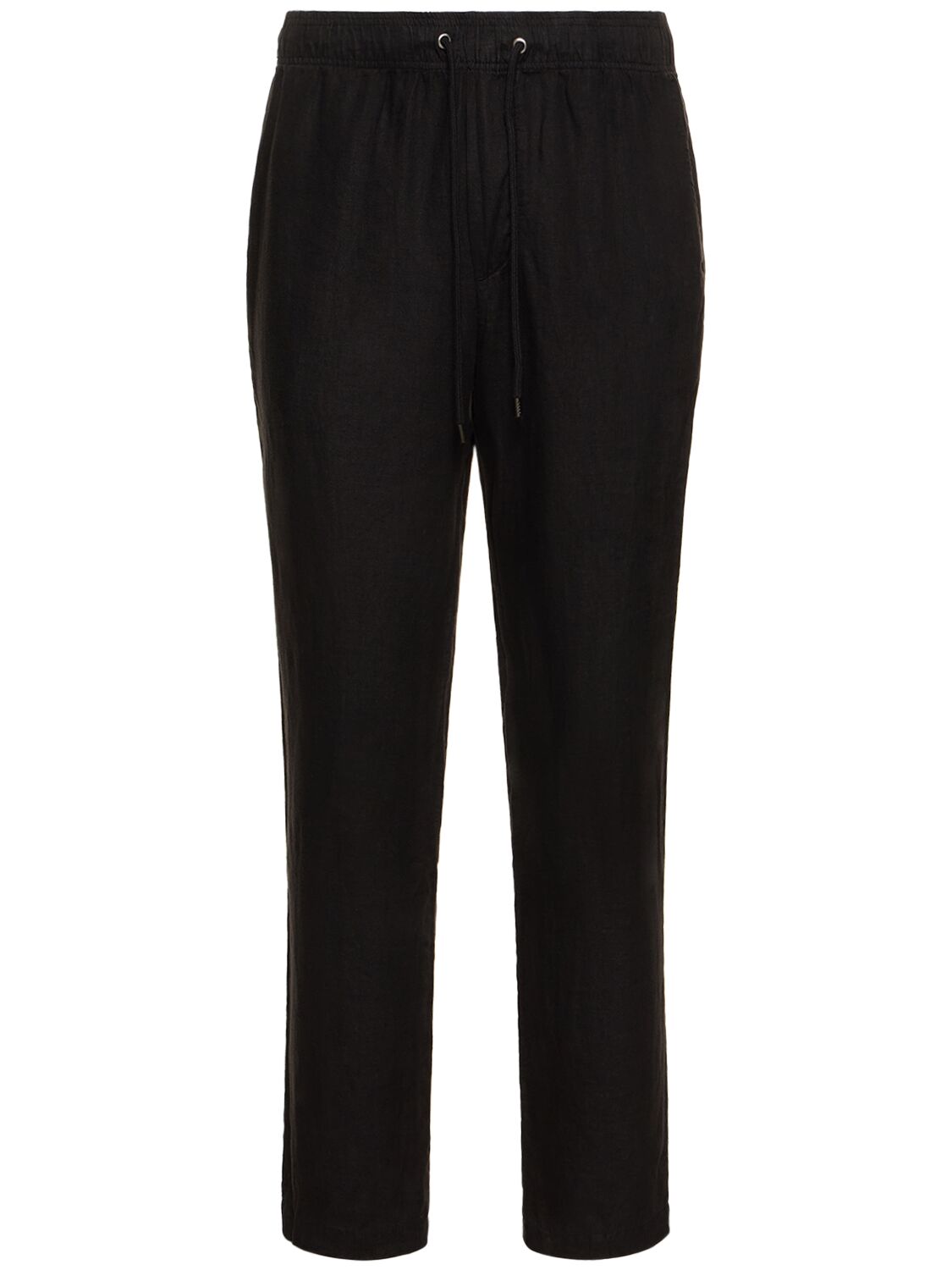 James Perse Lightweight Linen Trousers In Black
