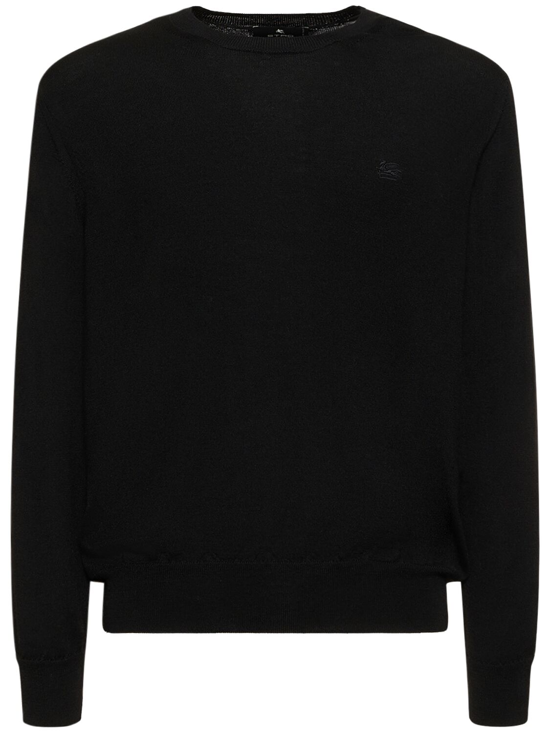 Etro Roma Wool Crewneck Sweater In Black