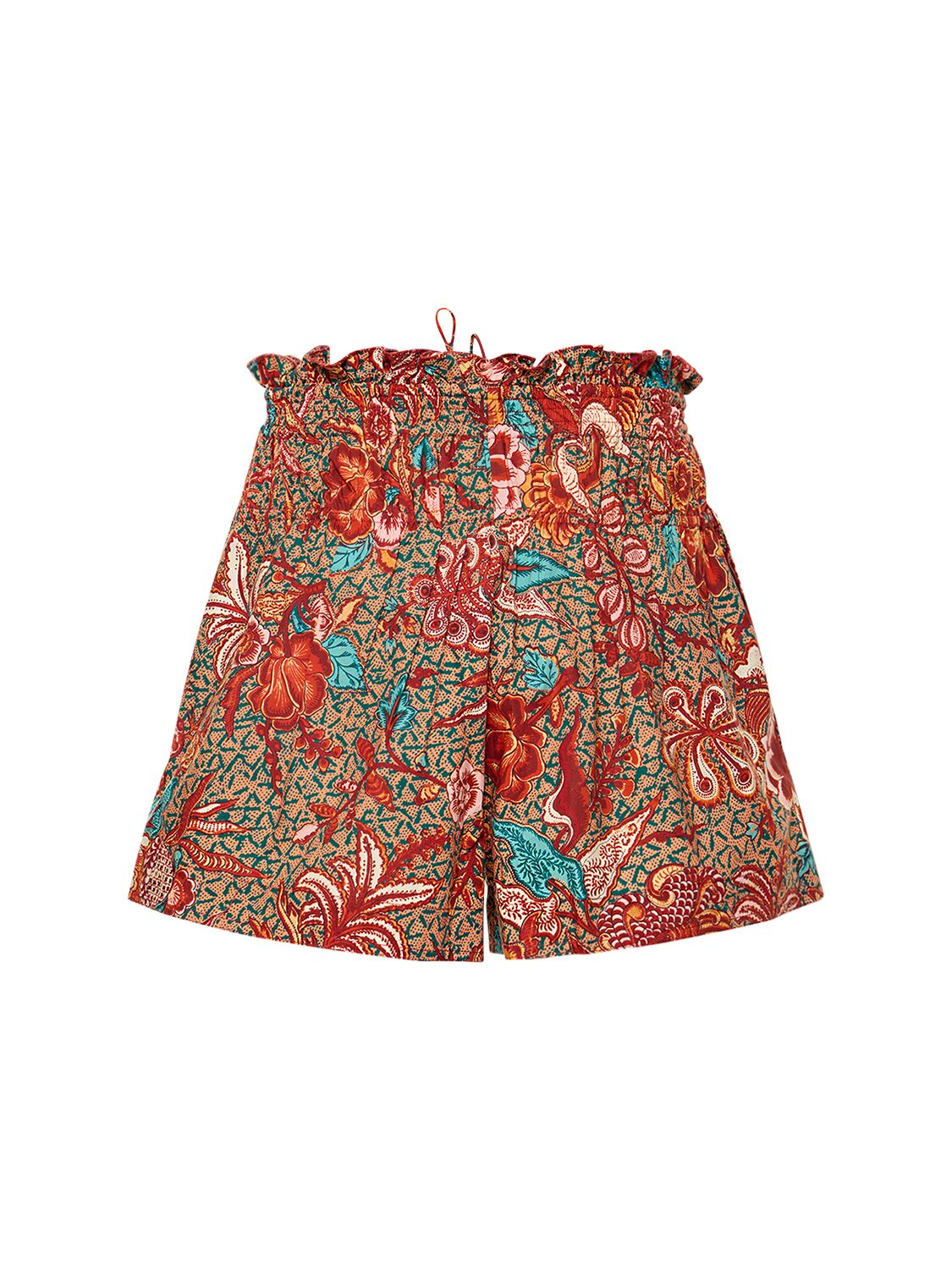 Shop Ulla Johnson Rylan Printed Cotton Shorts In Multicolor