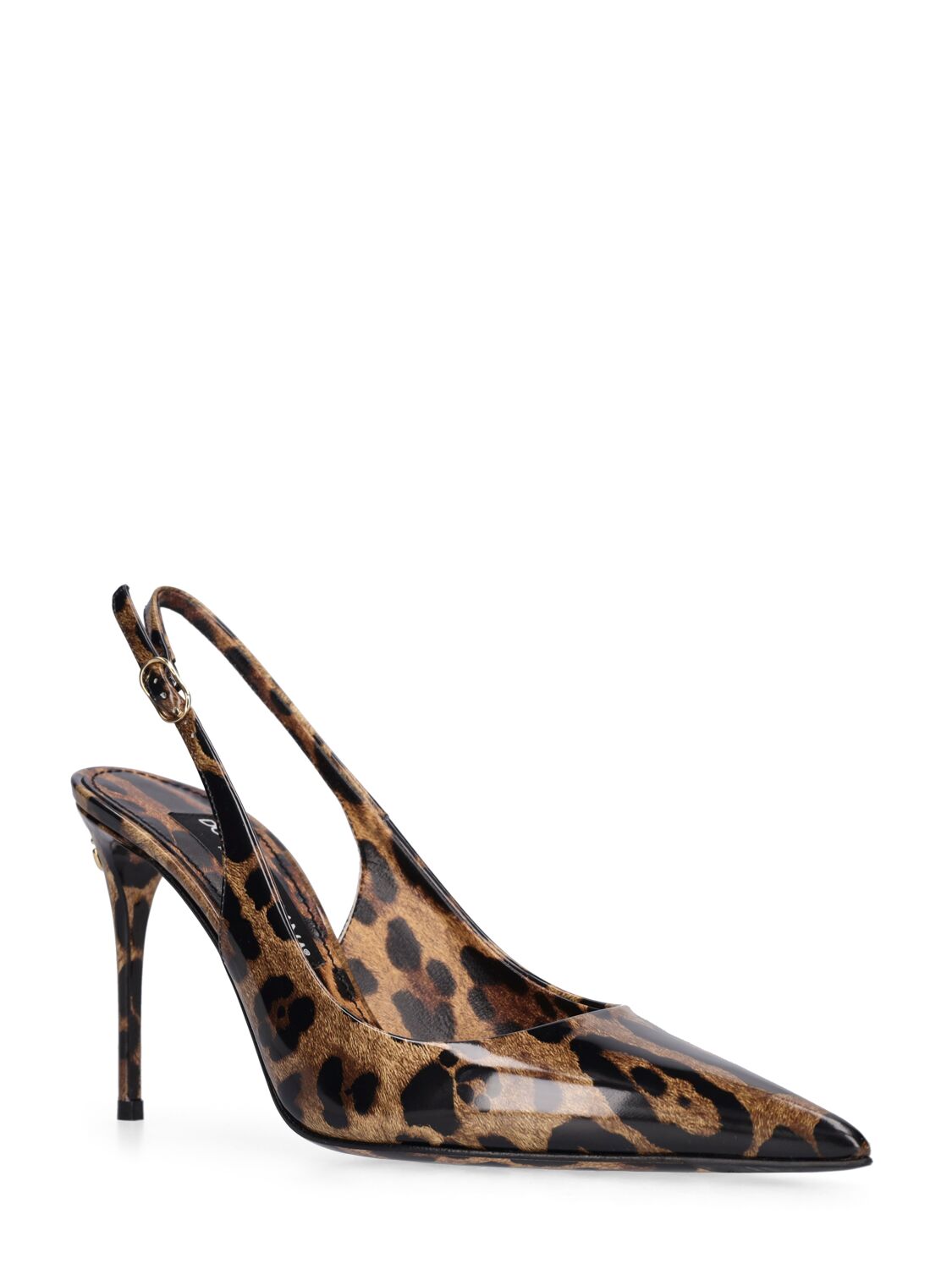 Shop Dolce & Gabbana 90mm Lollo Printed Leather Pumps In Leopard