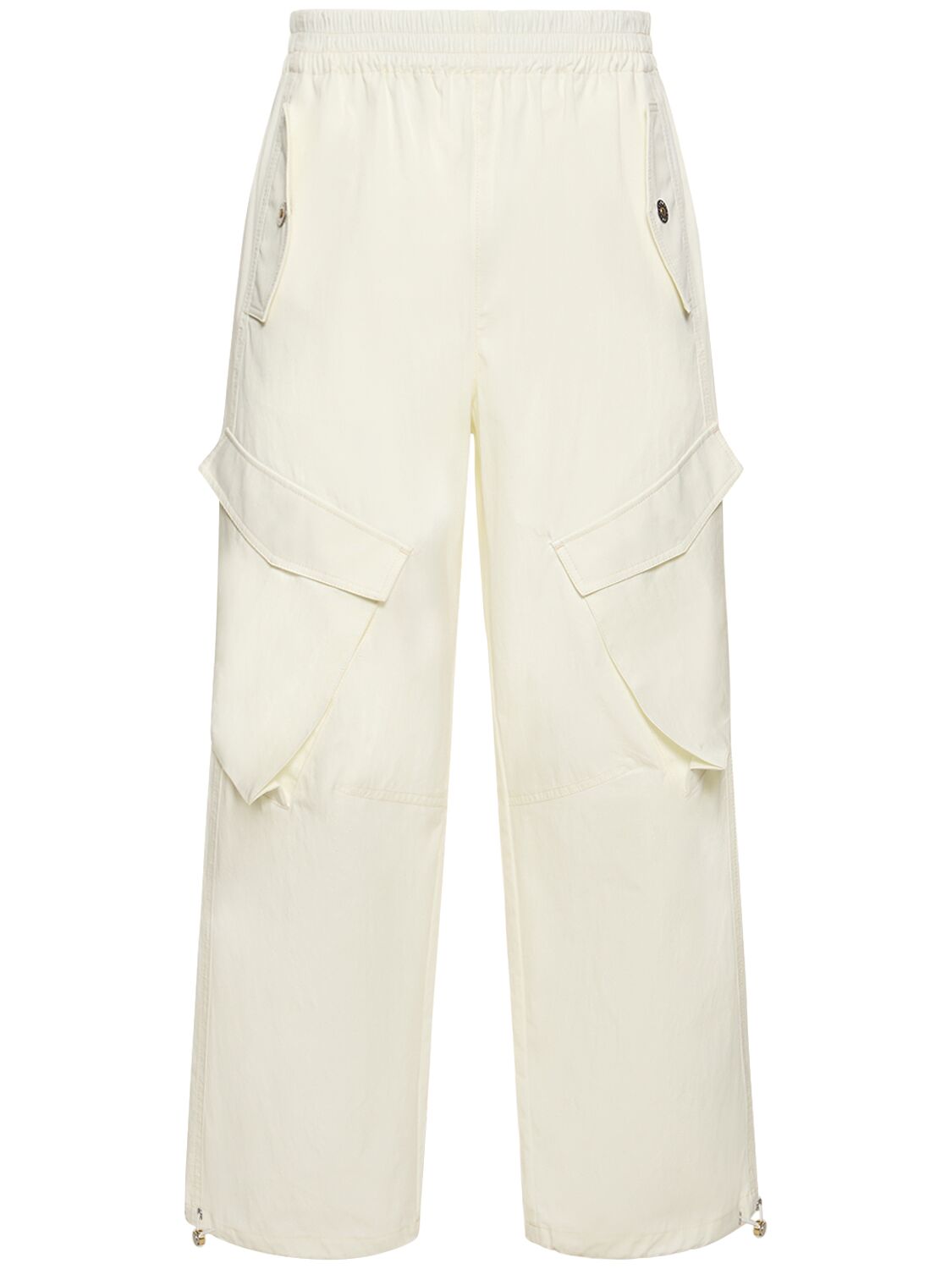 Dion Lee Utility Cotton & Nylon Cargo Trousers In Ivory