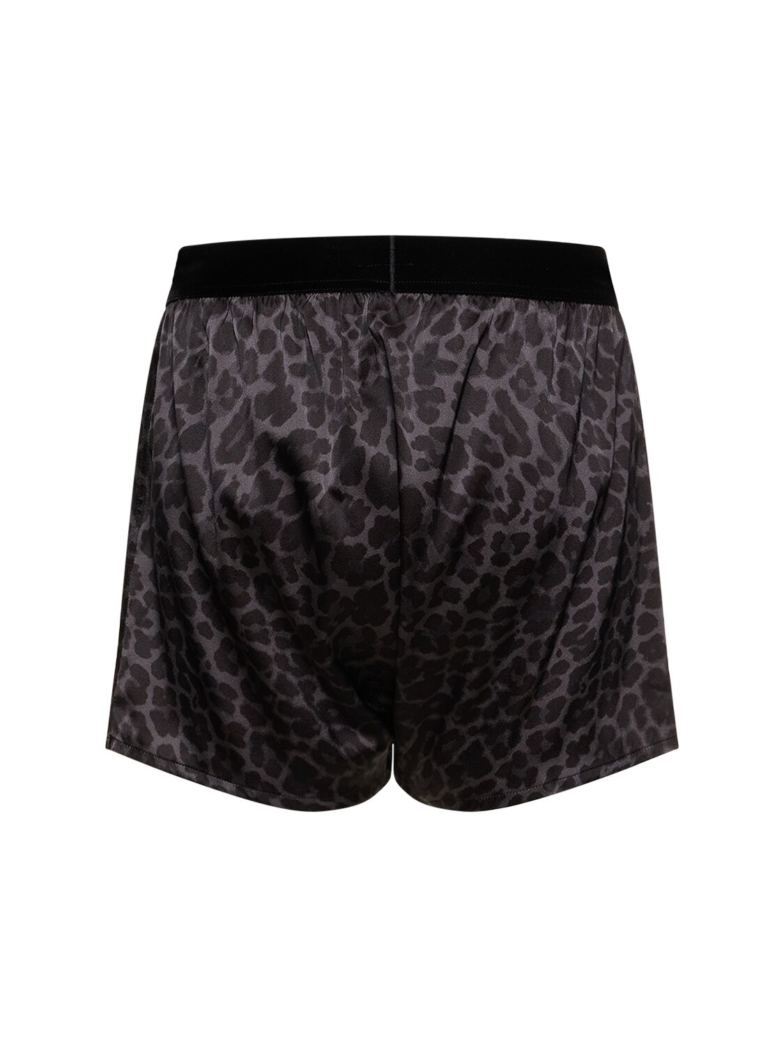 Shop Tom Ford Printed Silk Satin Boxer Briefs In Ink