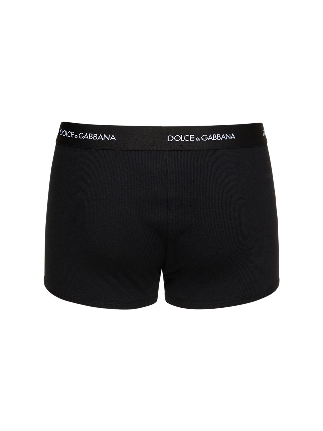 Shop Dolce & Gabbana Logo Cotton Boxer Briefs In Black