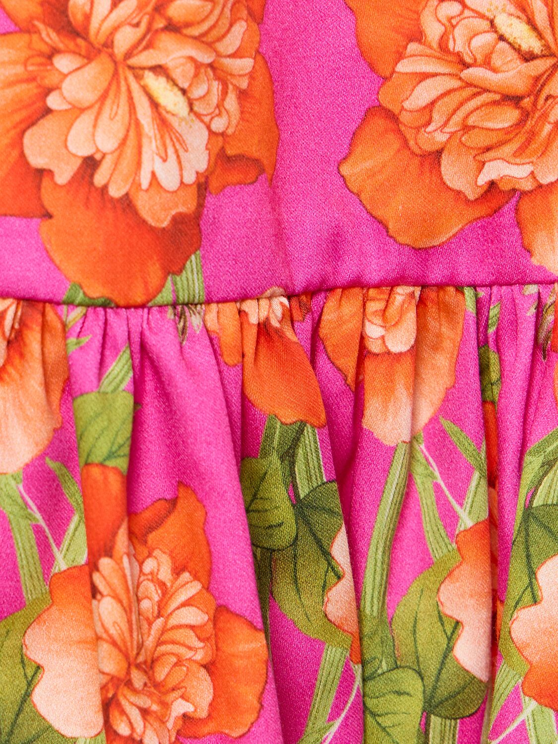 Shop Borgo De Nor Freddie Floral Printed Cotton Mini Dress In Fuchsia,multi