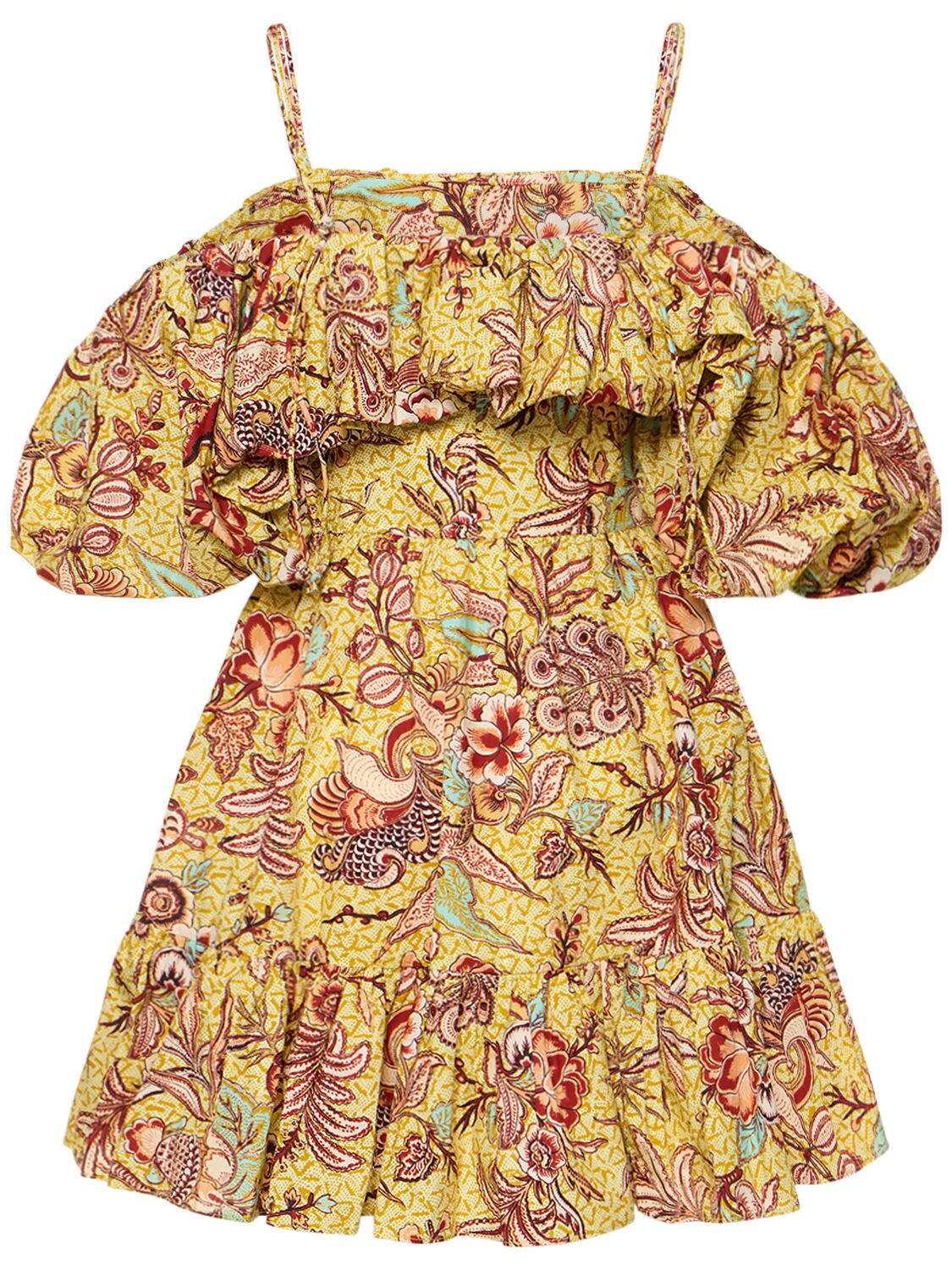 Shop Ulla Johnson Lila Printed Cotton Mini Dress In Multicolor