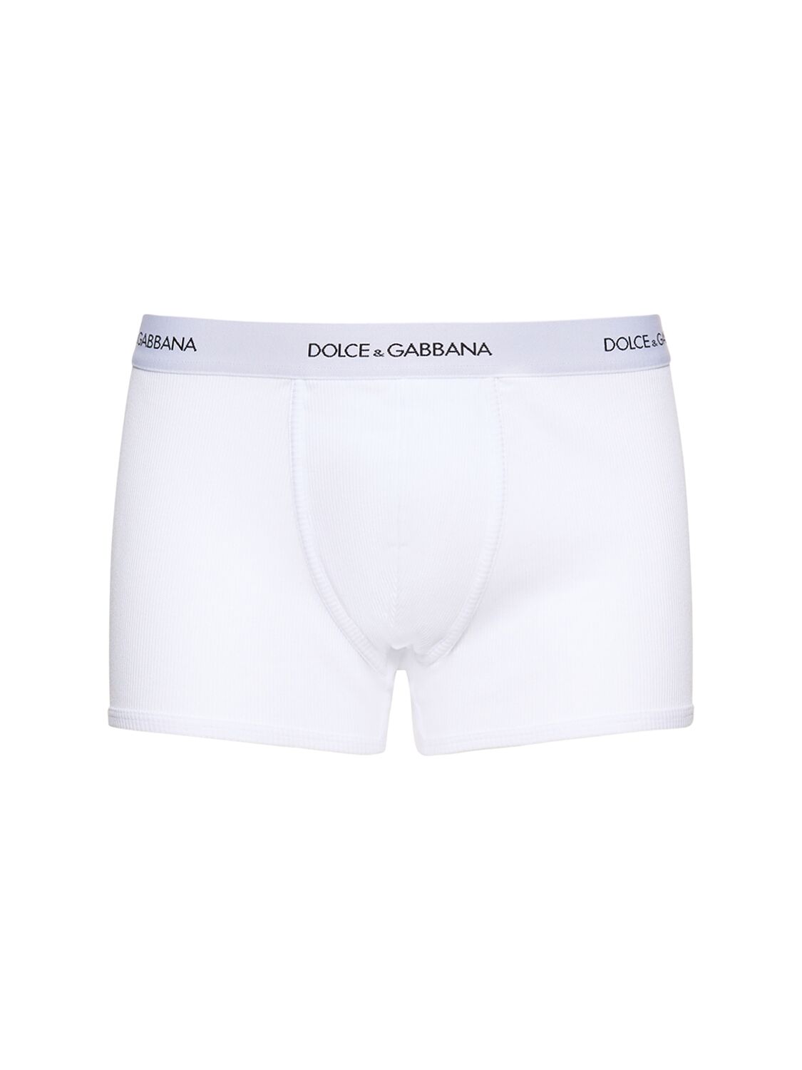 Dolce & Gabbana Boxer Aus Baumwolle Mit Logo In White