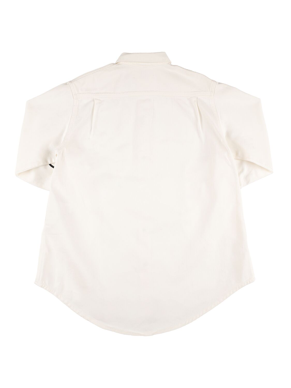 Shop Mm6 Maison Margiela Logo Print Cotton Poplin Shirt Dress In Off White