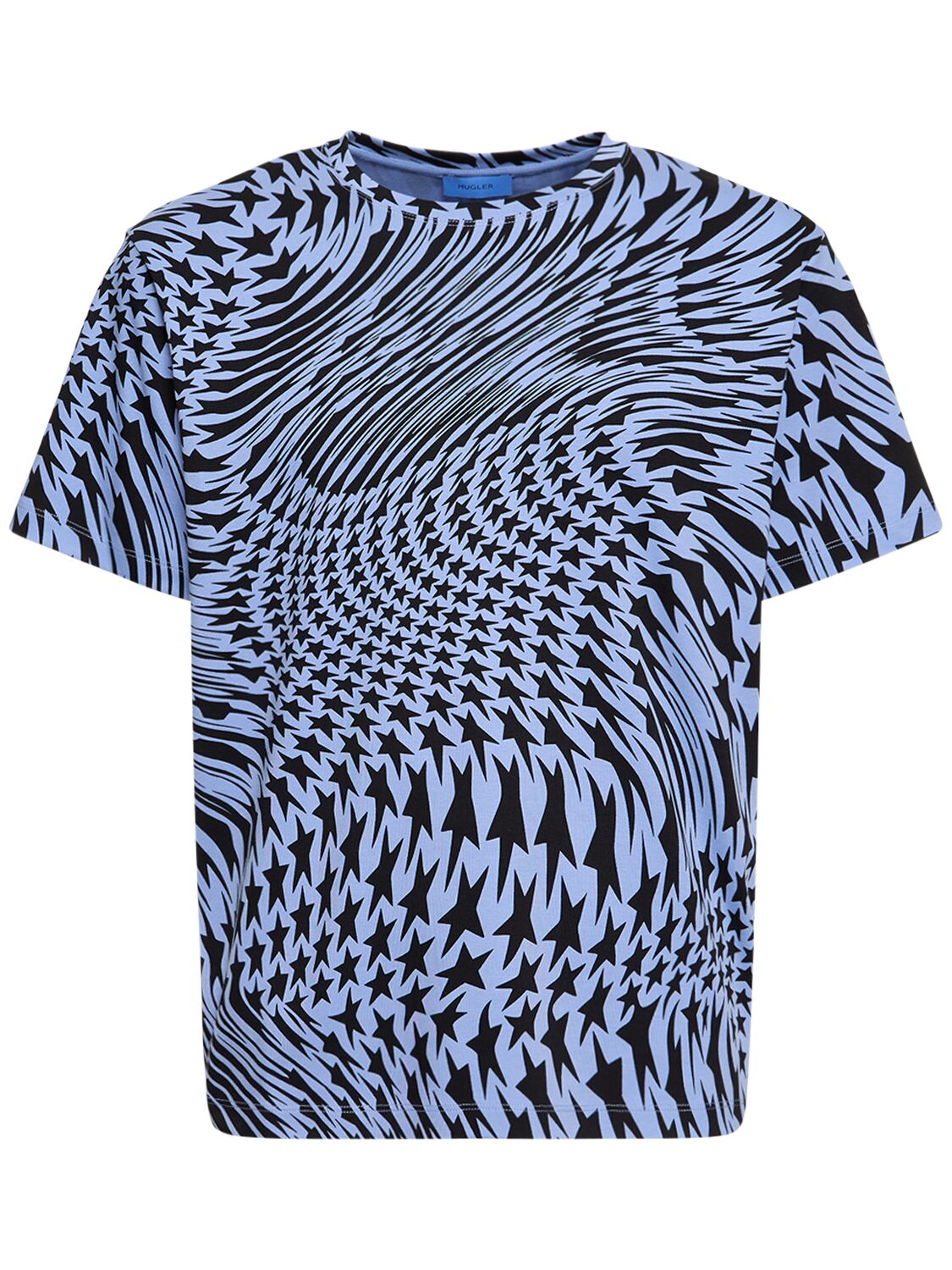 Swirling Star Printed Cotton T-shirt
