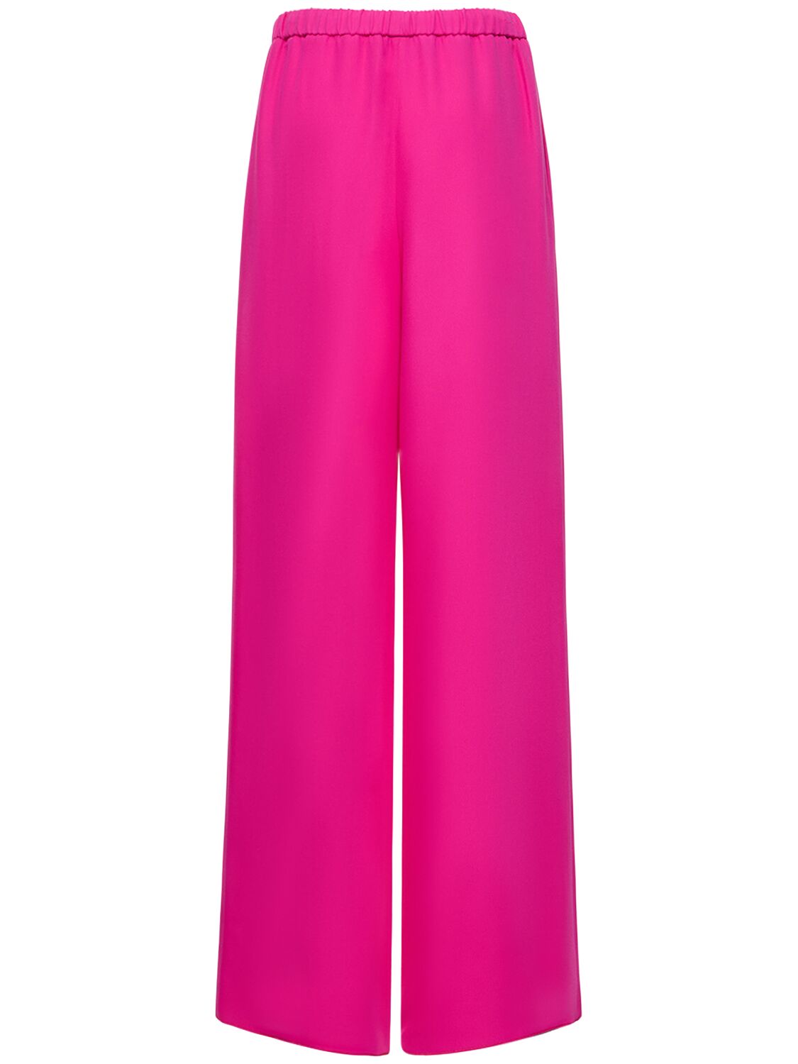 Shop Valentino Cady Couture High Waist Wide Pants In Pink