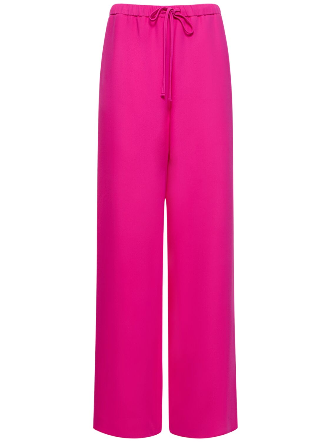Valentino Cady Couture High Waist Wide Trousers In Pink